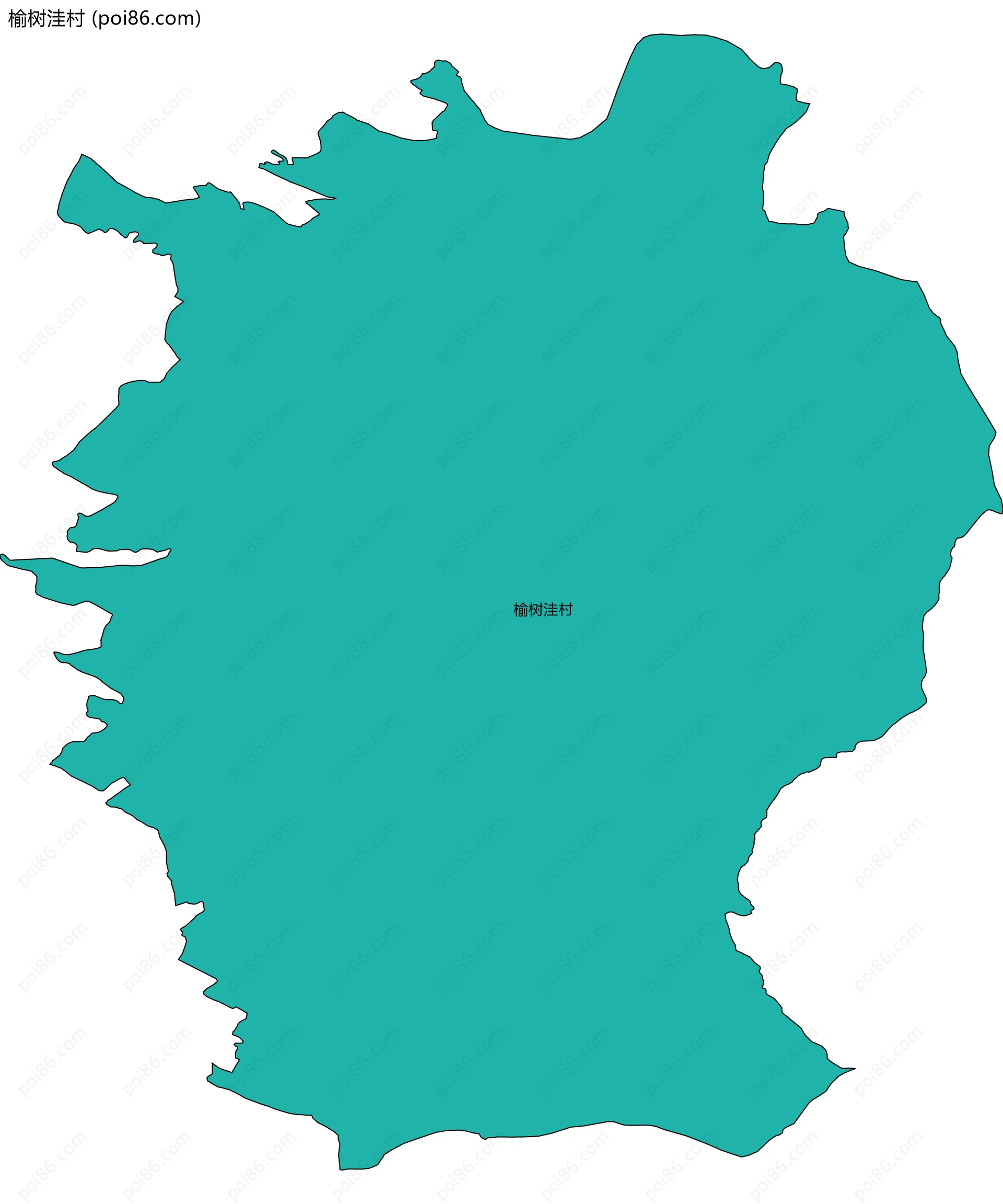 榆树洼村边界地图