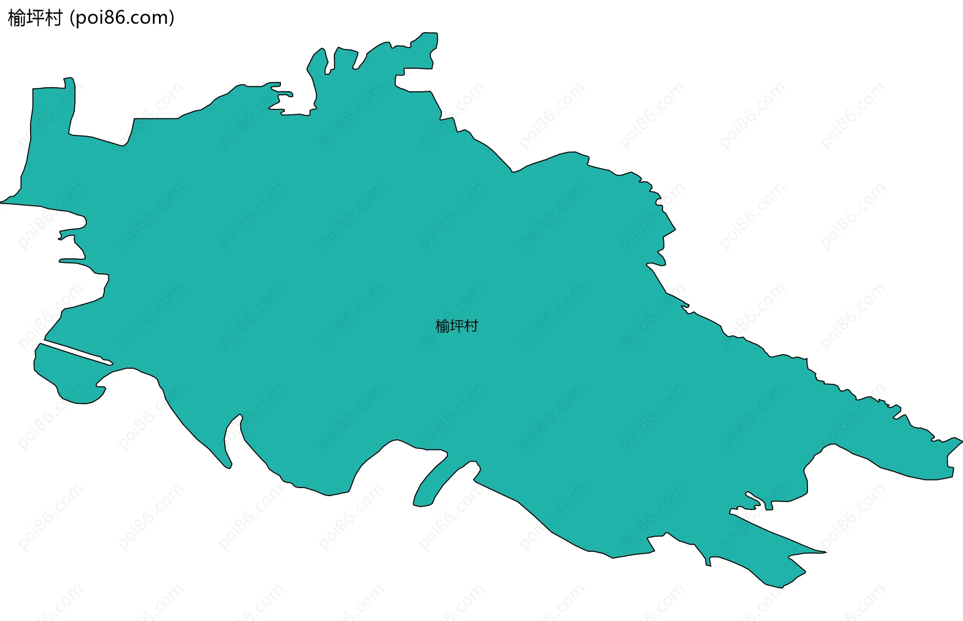 榆坪村边界地图