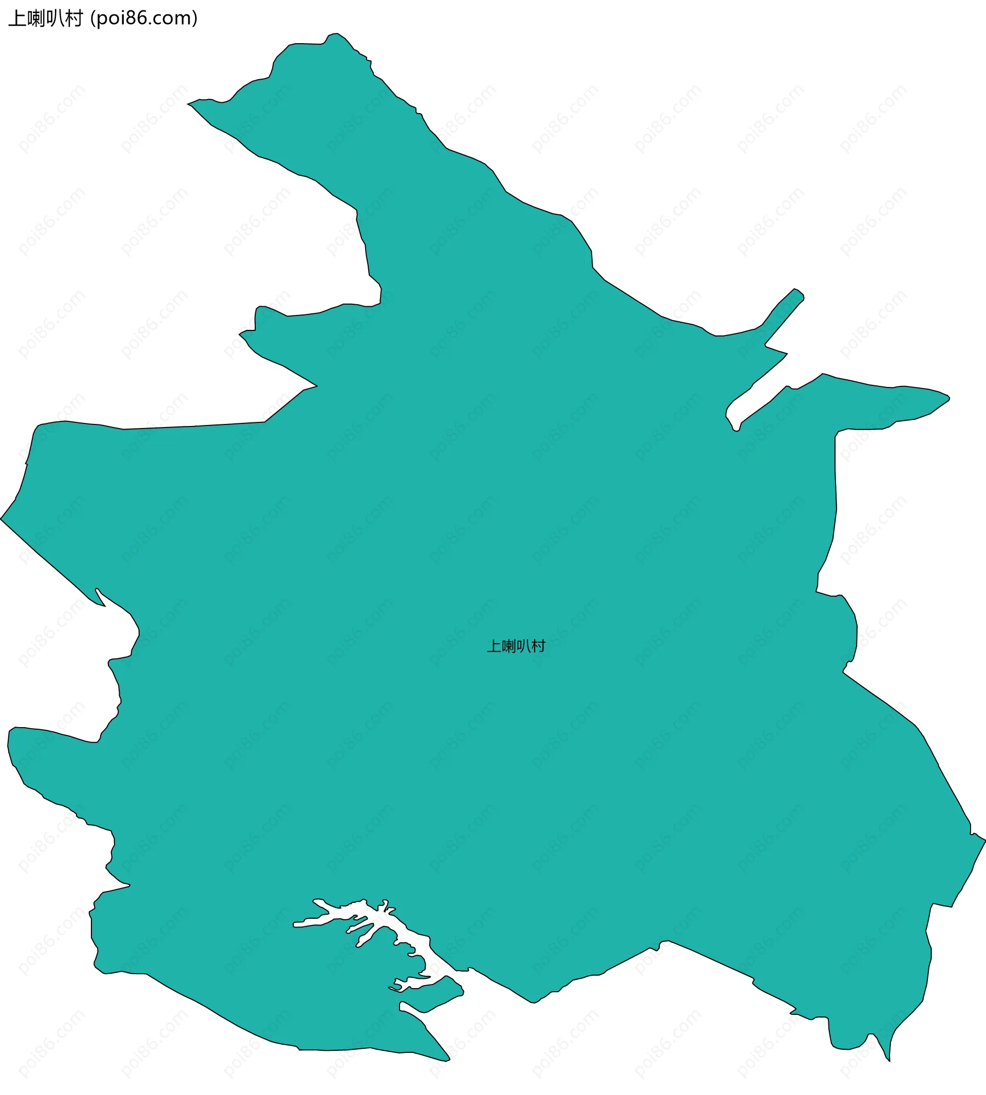 上喇叭村边界地图