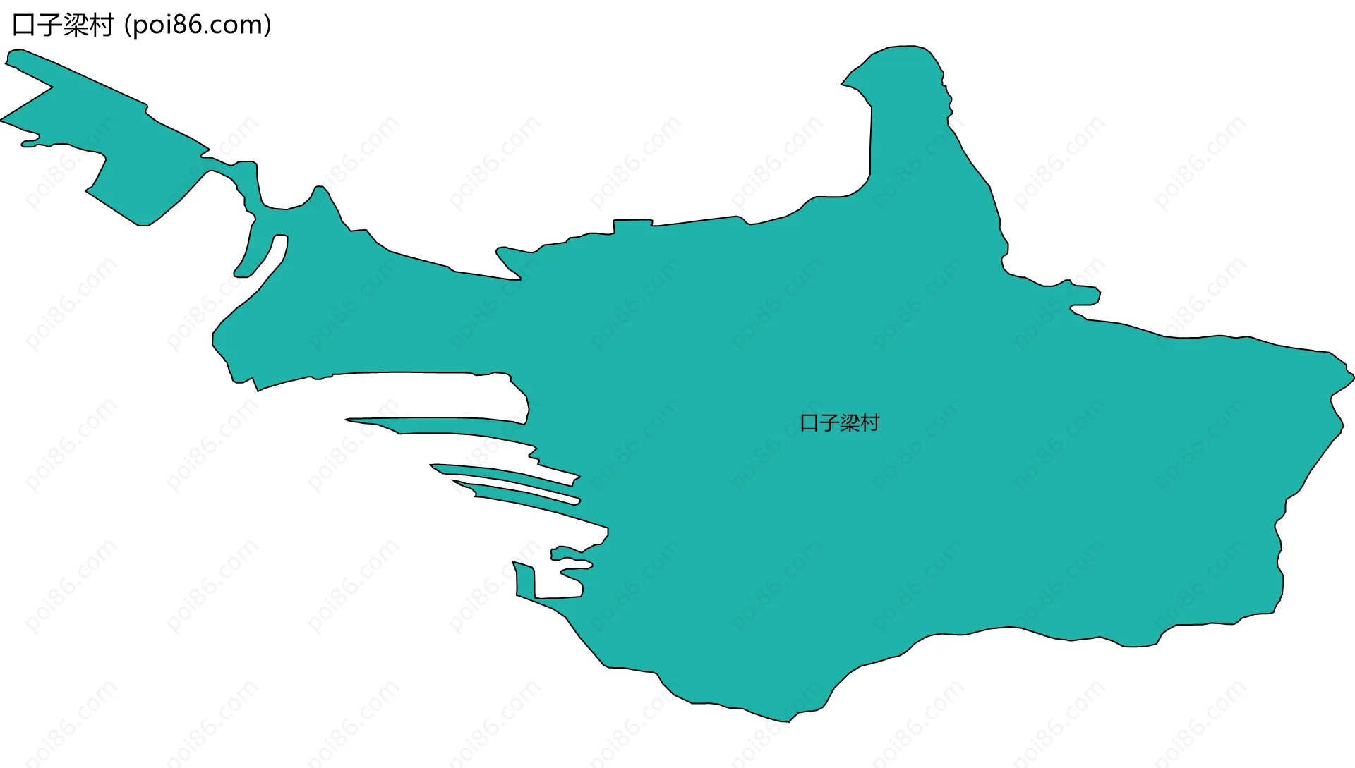 口子梁村边界地图