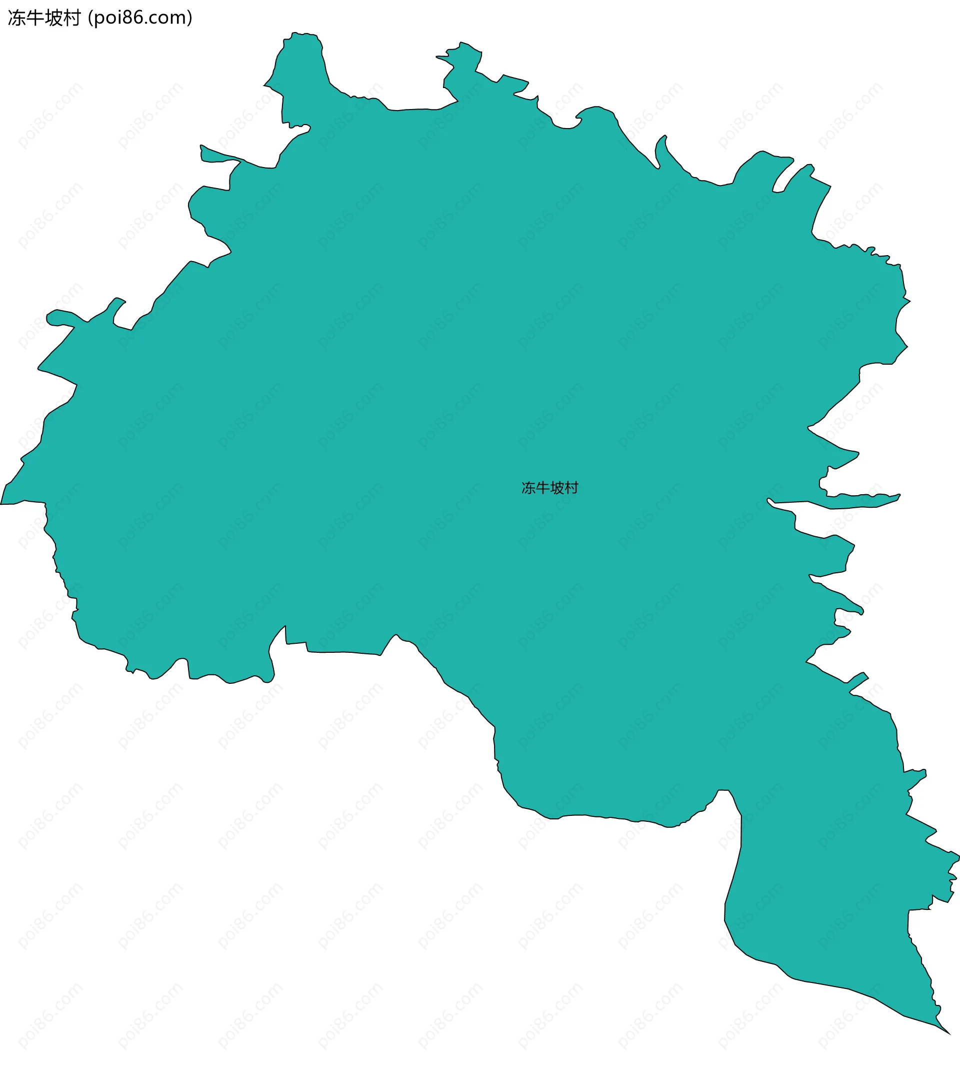 冻牛坡村边界地图