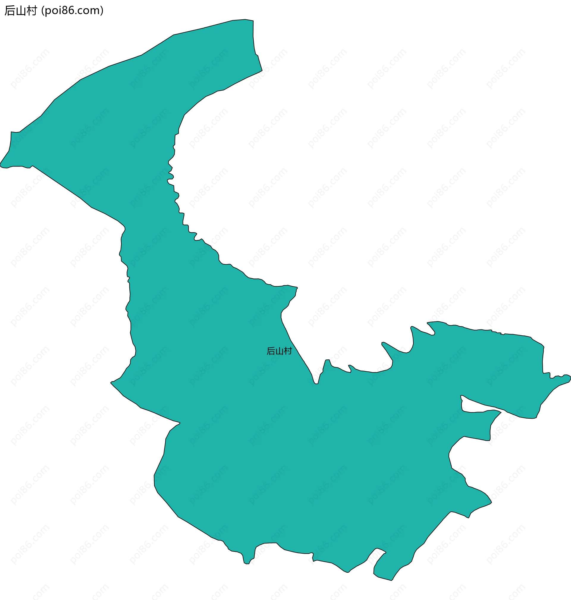 后山村边界地图