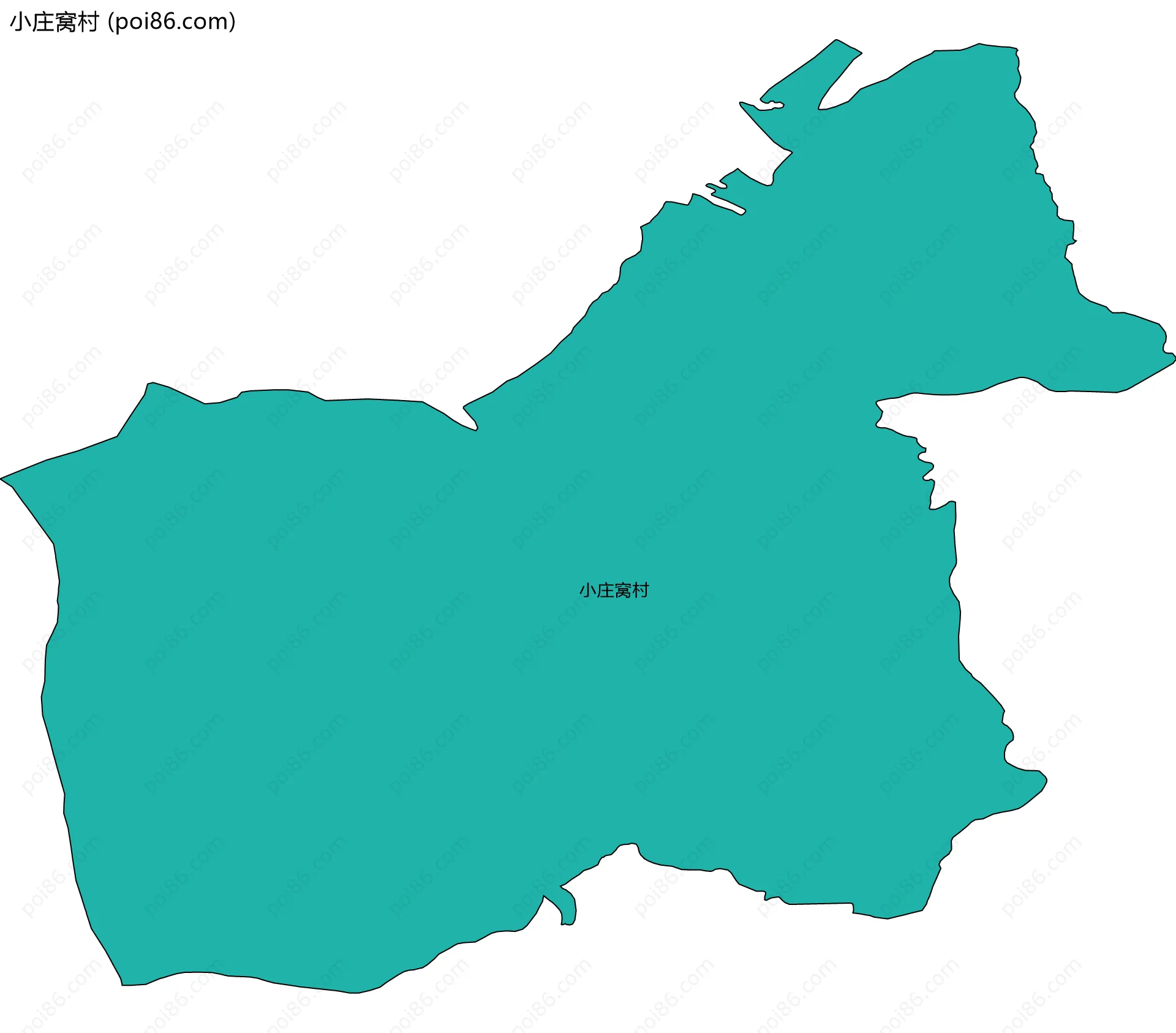 小庄窝村边界地图