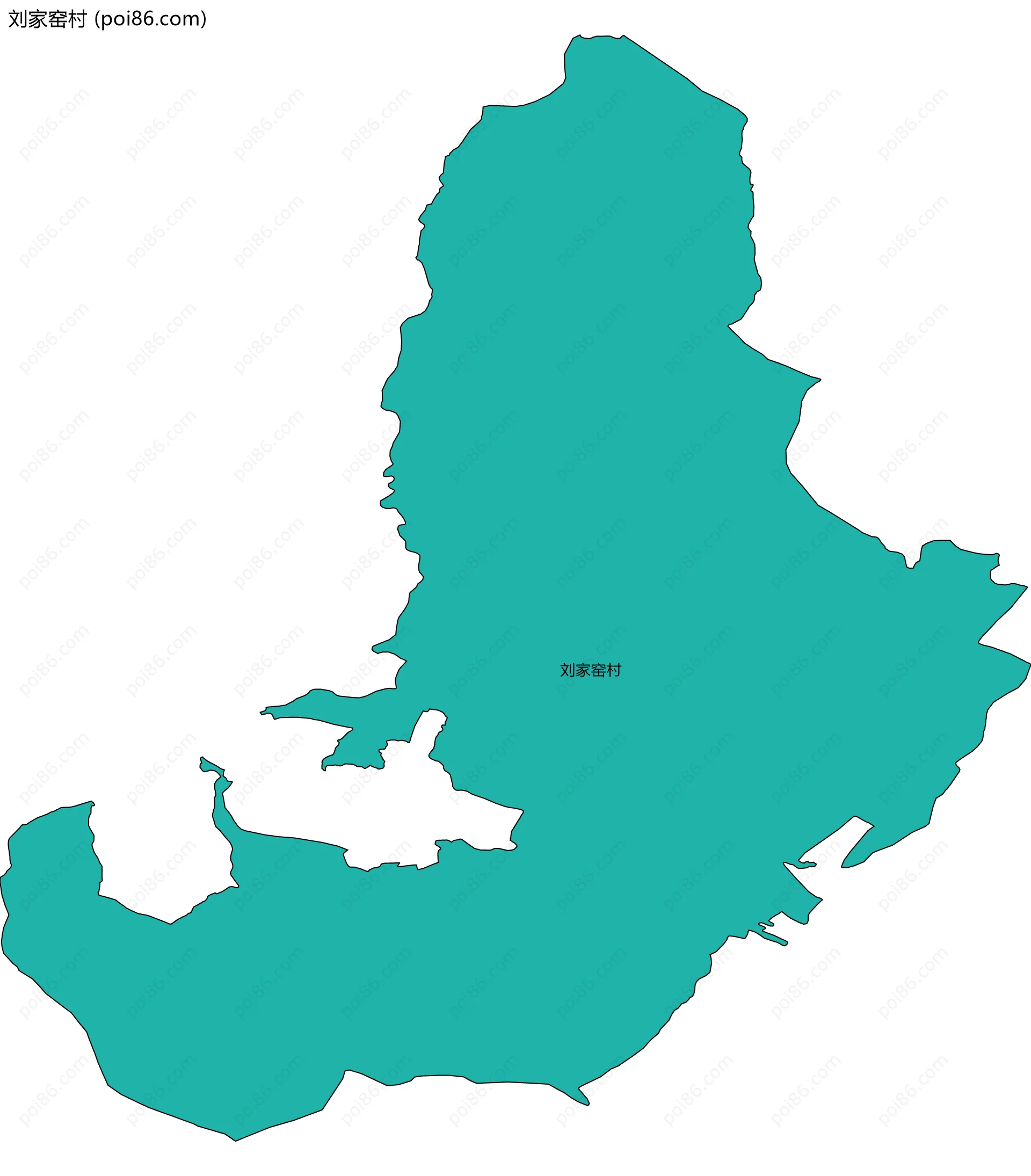 刘家窑村边界地图