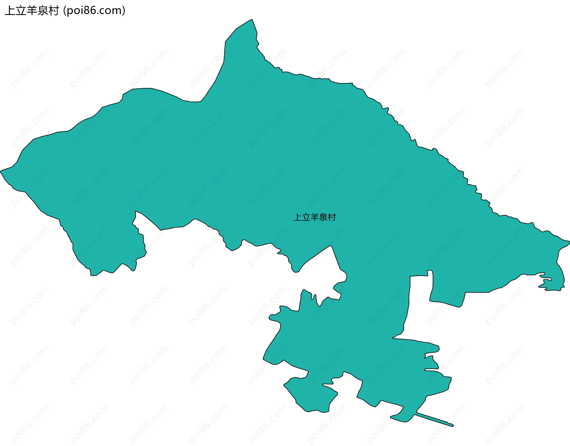 上立羊泉村边界地图