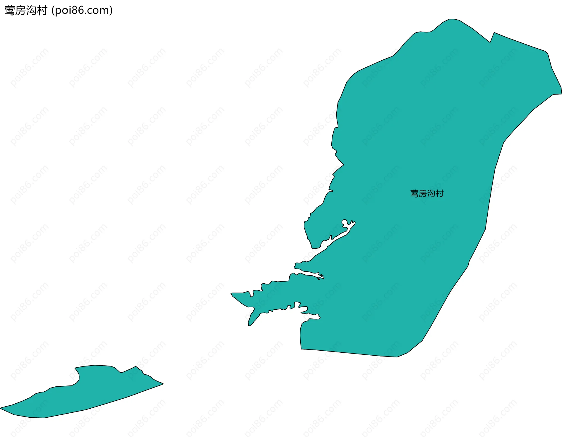 莺房沟村边界地图