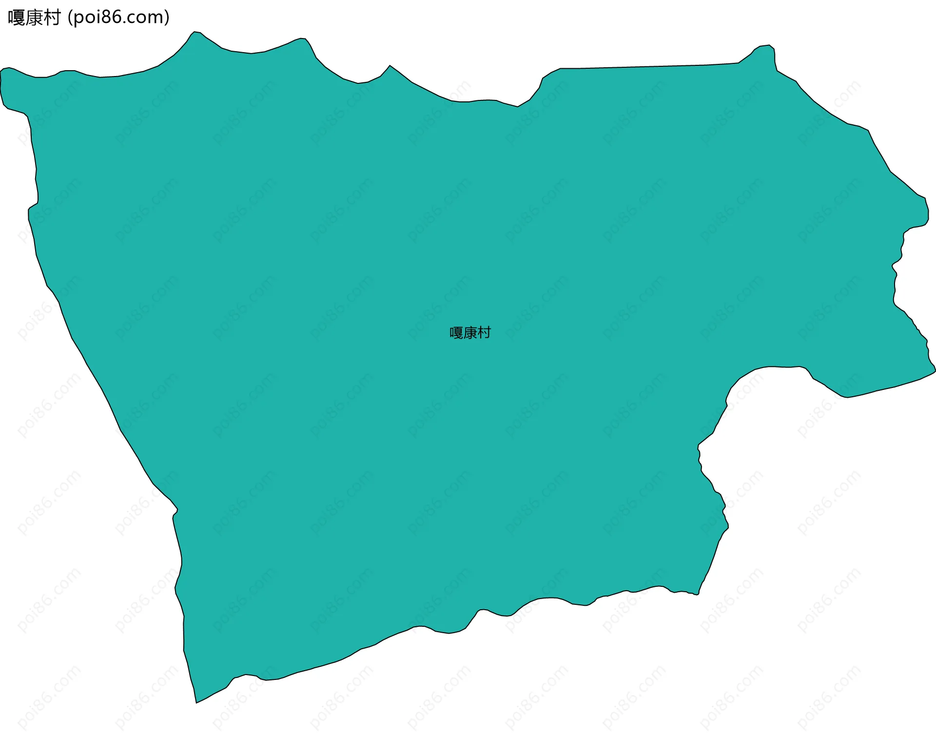 嘎康村边界地图