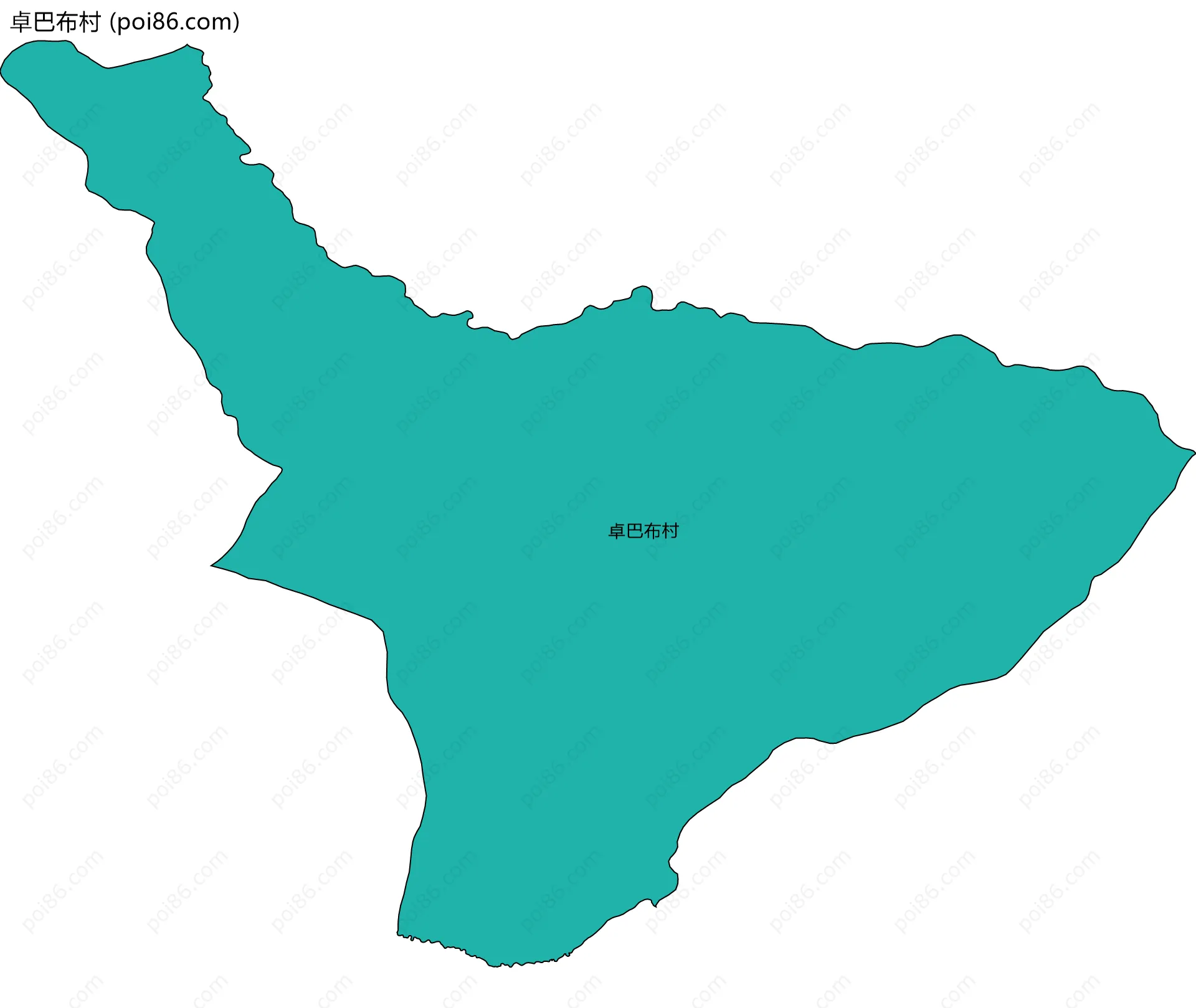 卓巴布村边界地图