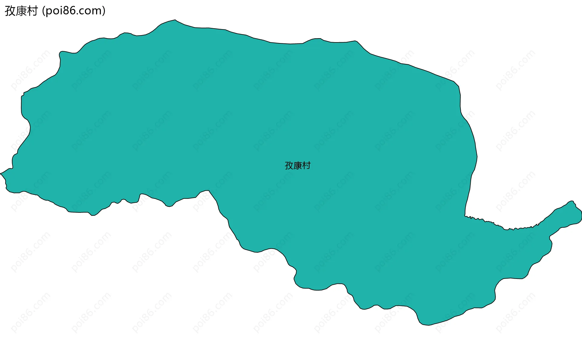 孜康村边界地图