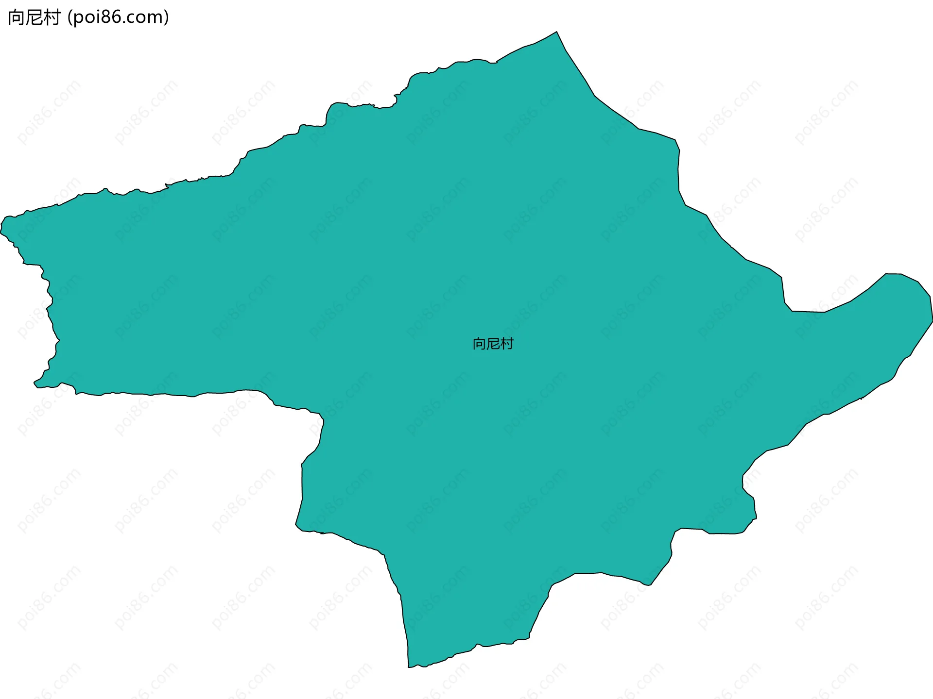 向尼村边界地图