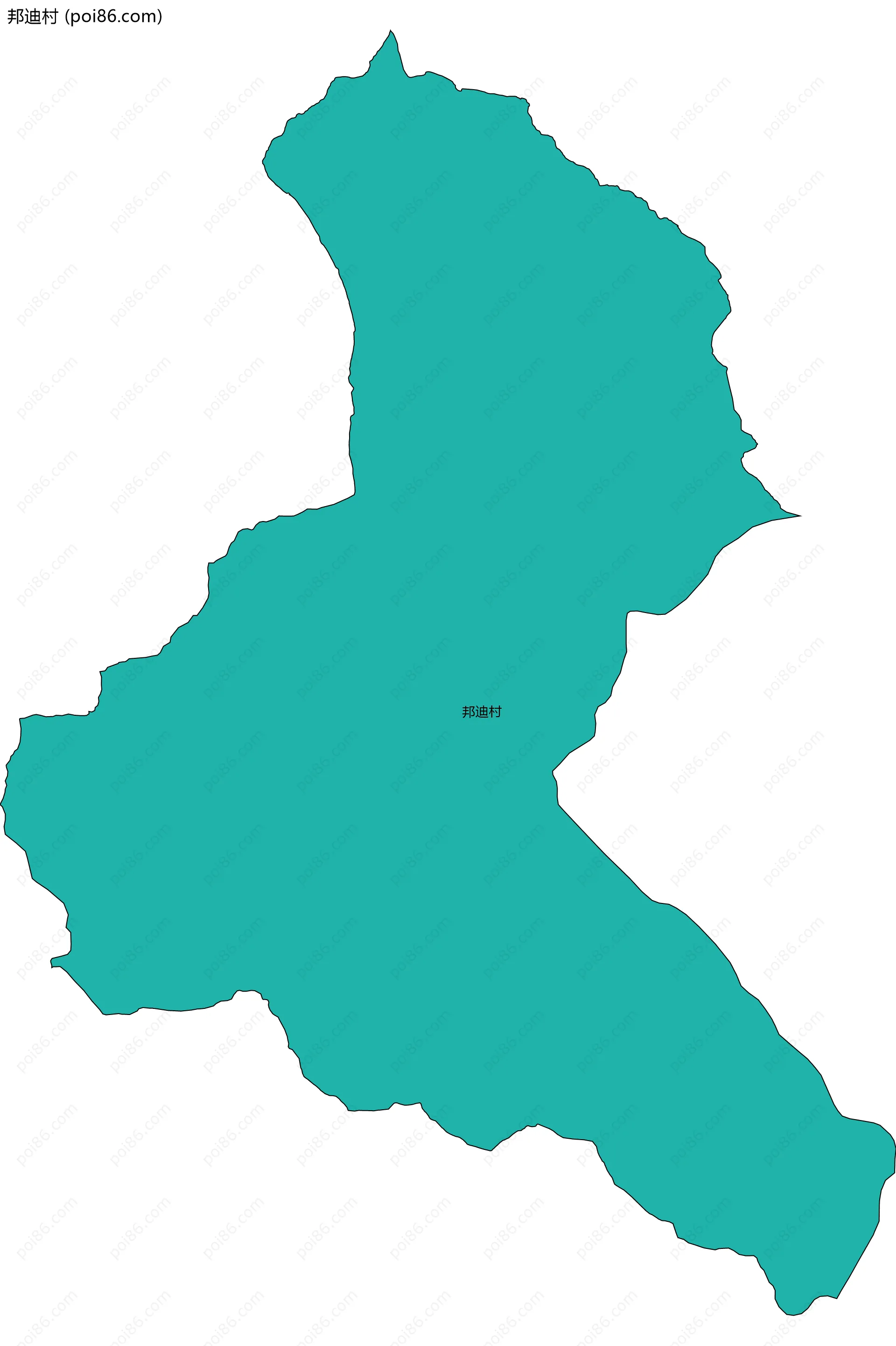 邦迪村边界地图