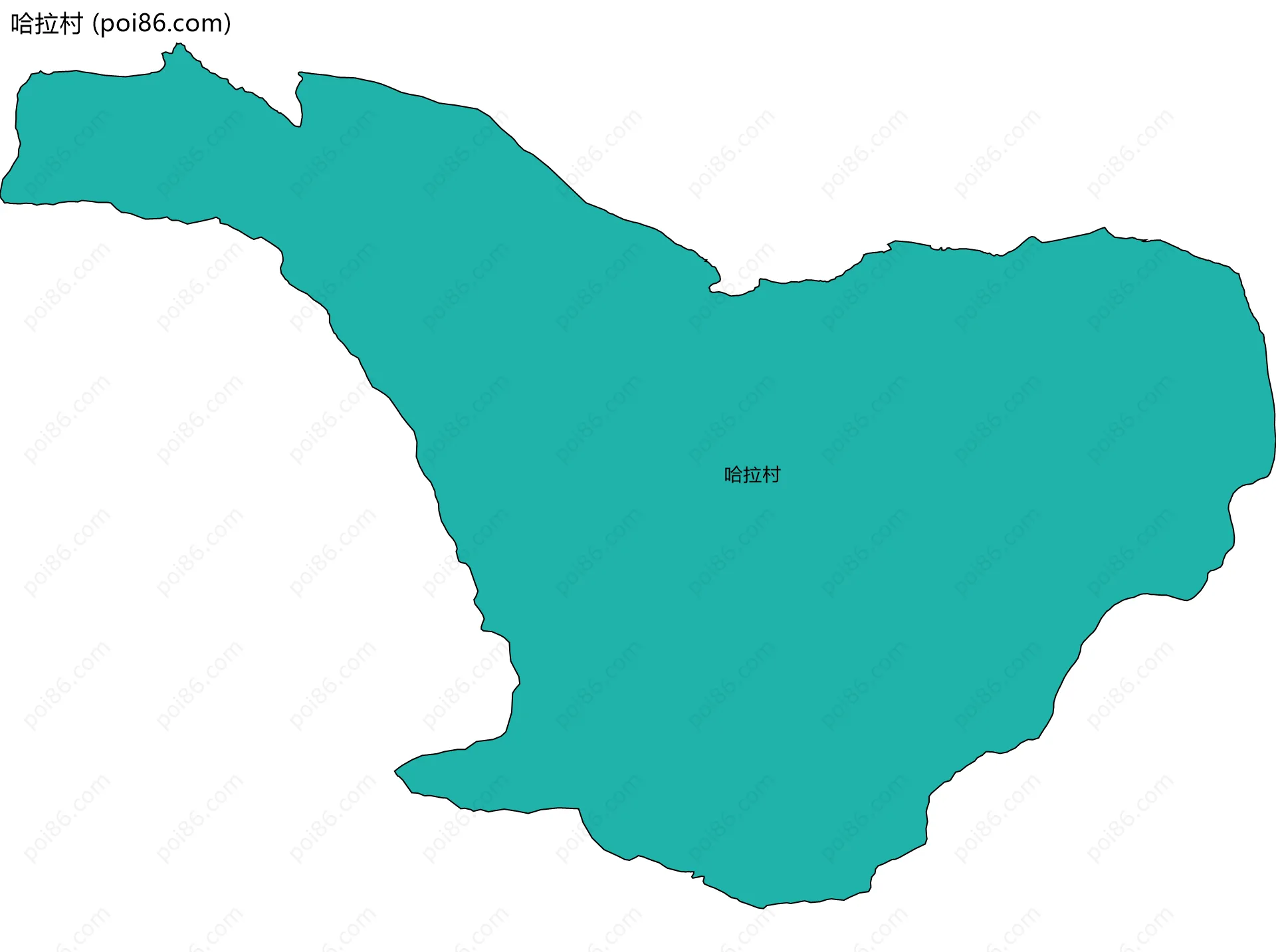 哈拉村边界地图