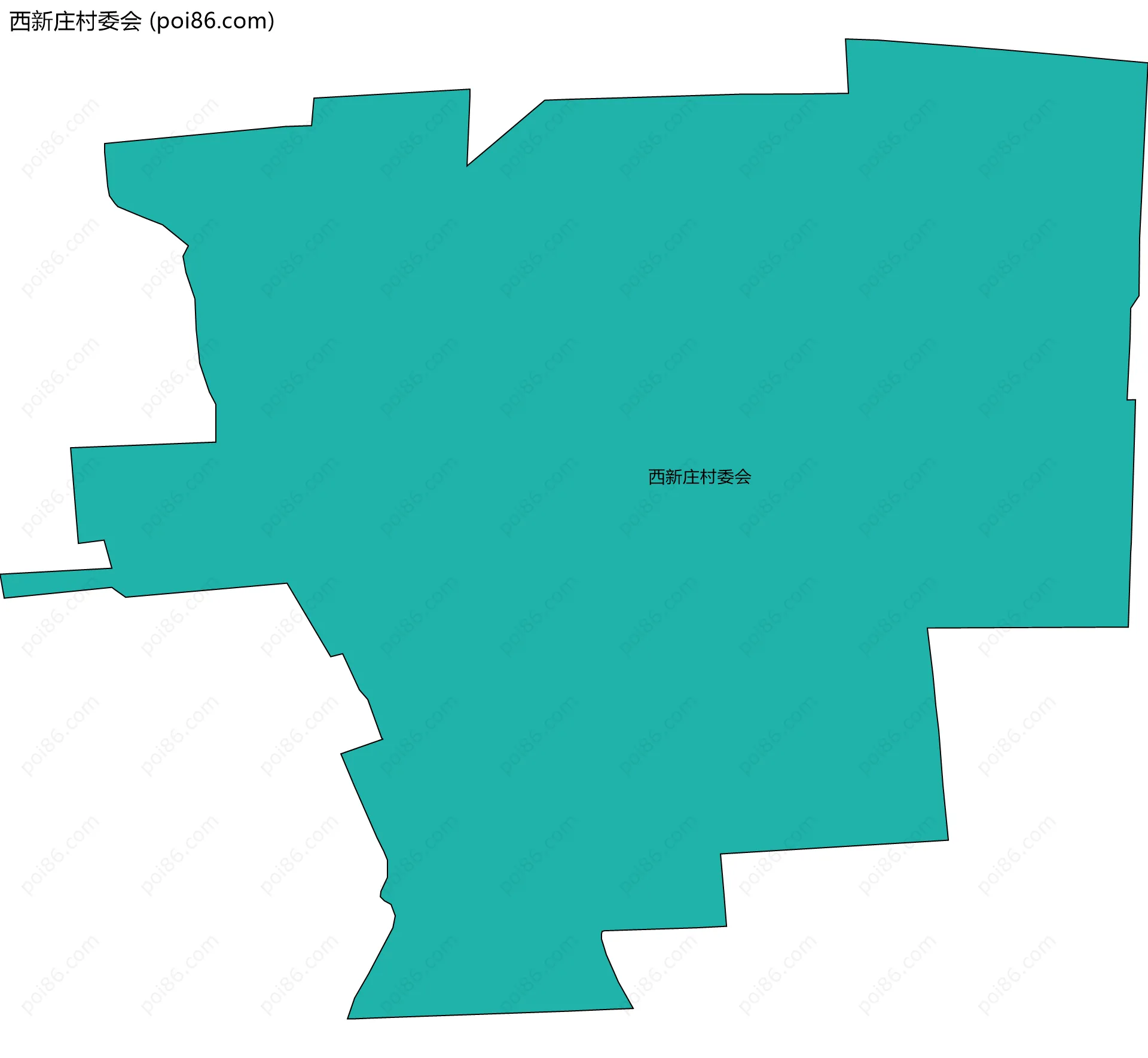 西新庄村委会边界地图