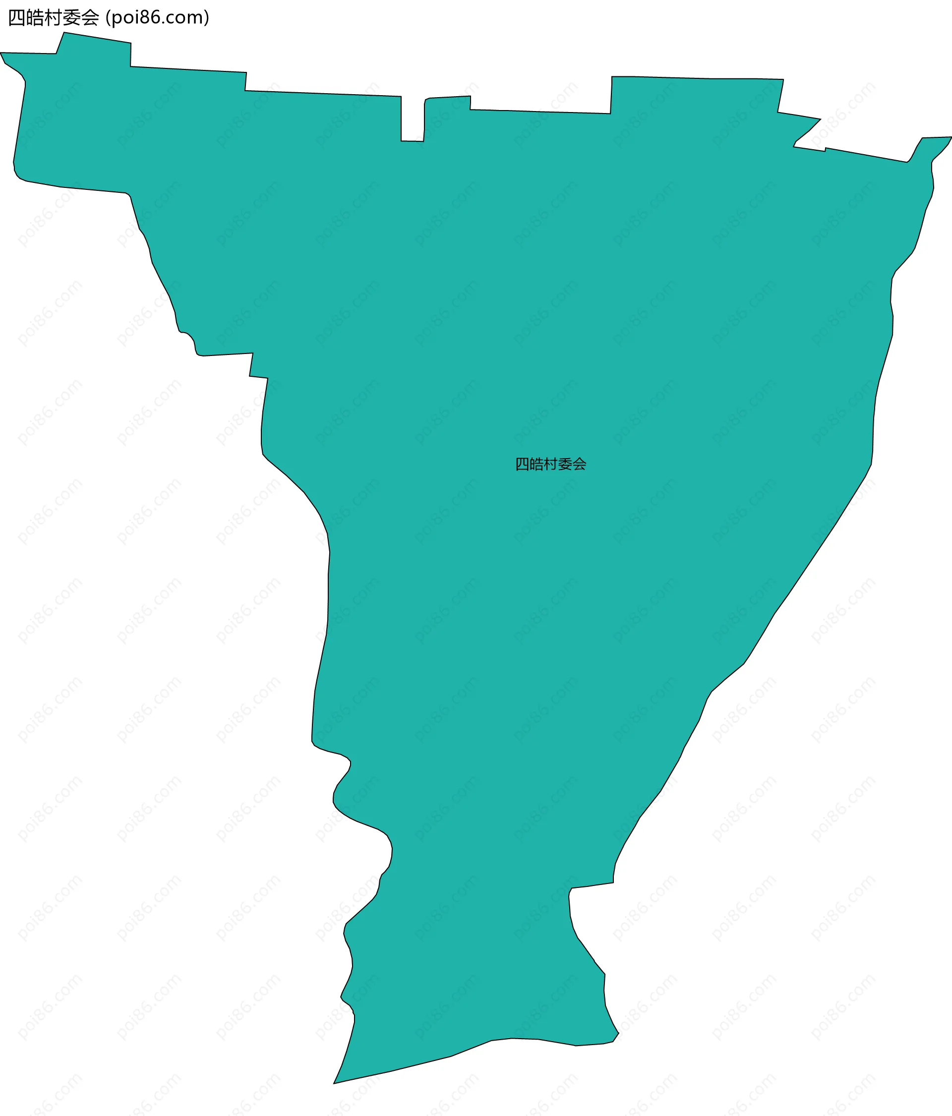 四皓村委会边界地图