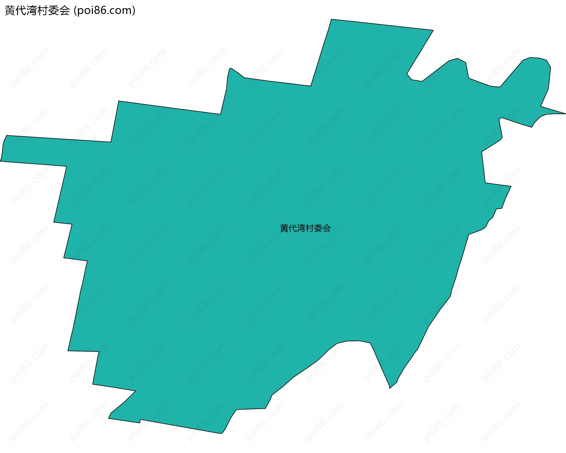 黄代湾村委会边界地图