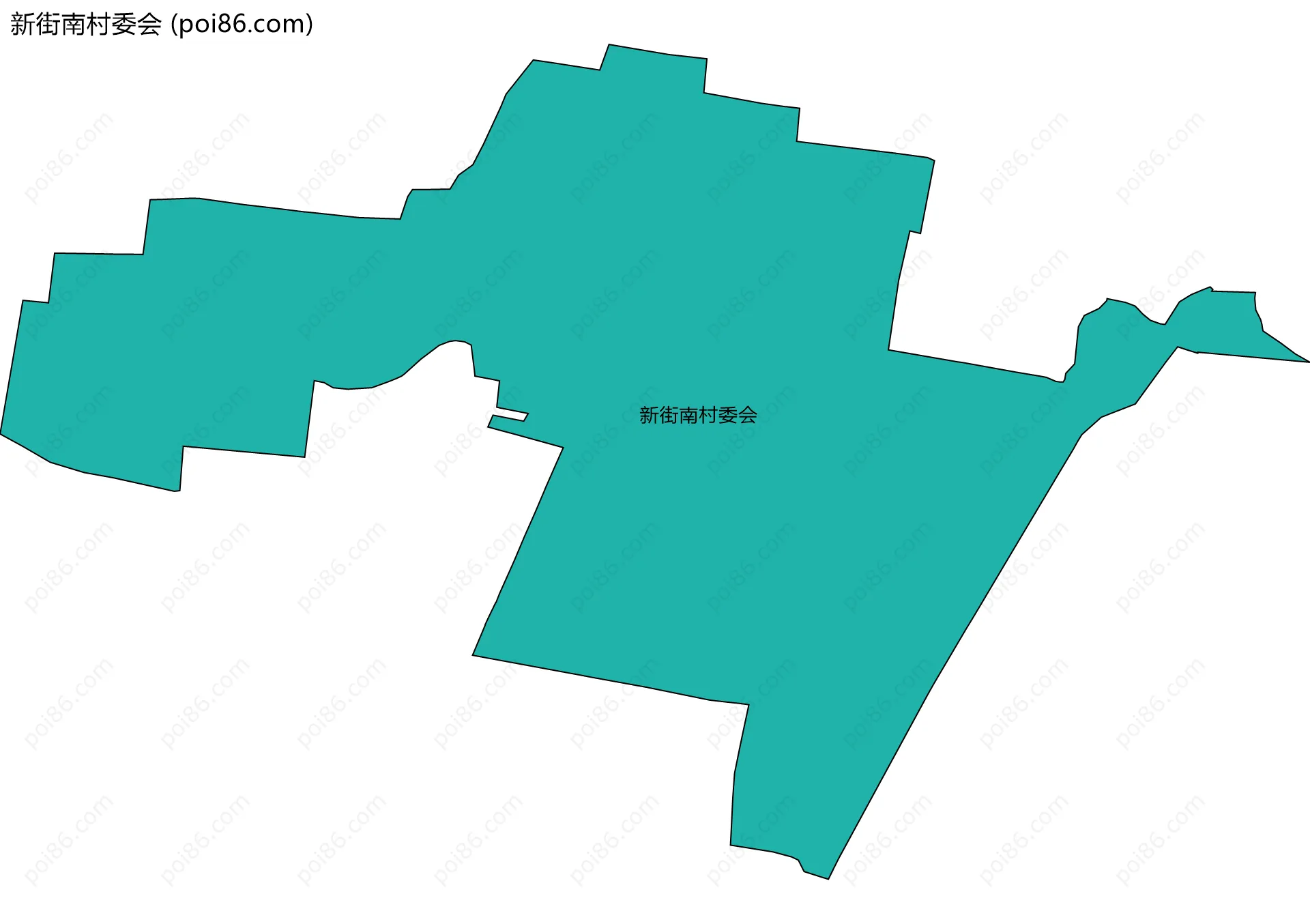 新街南村委会边界地图