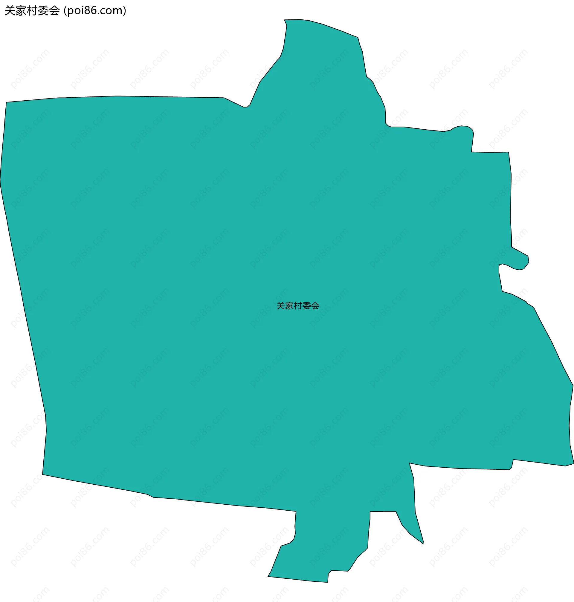 关家村委会边界地图