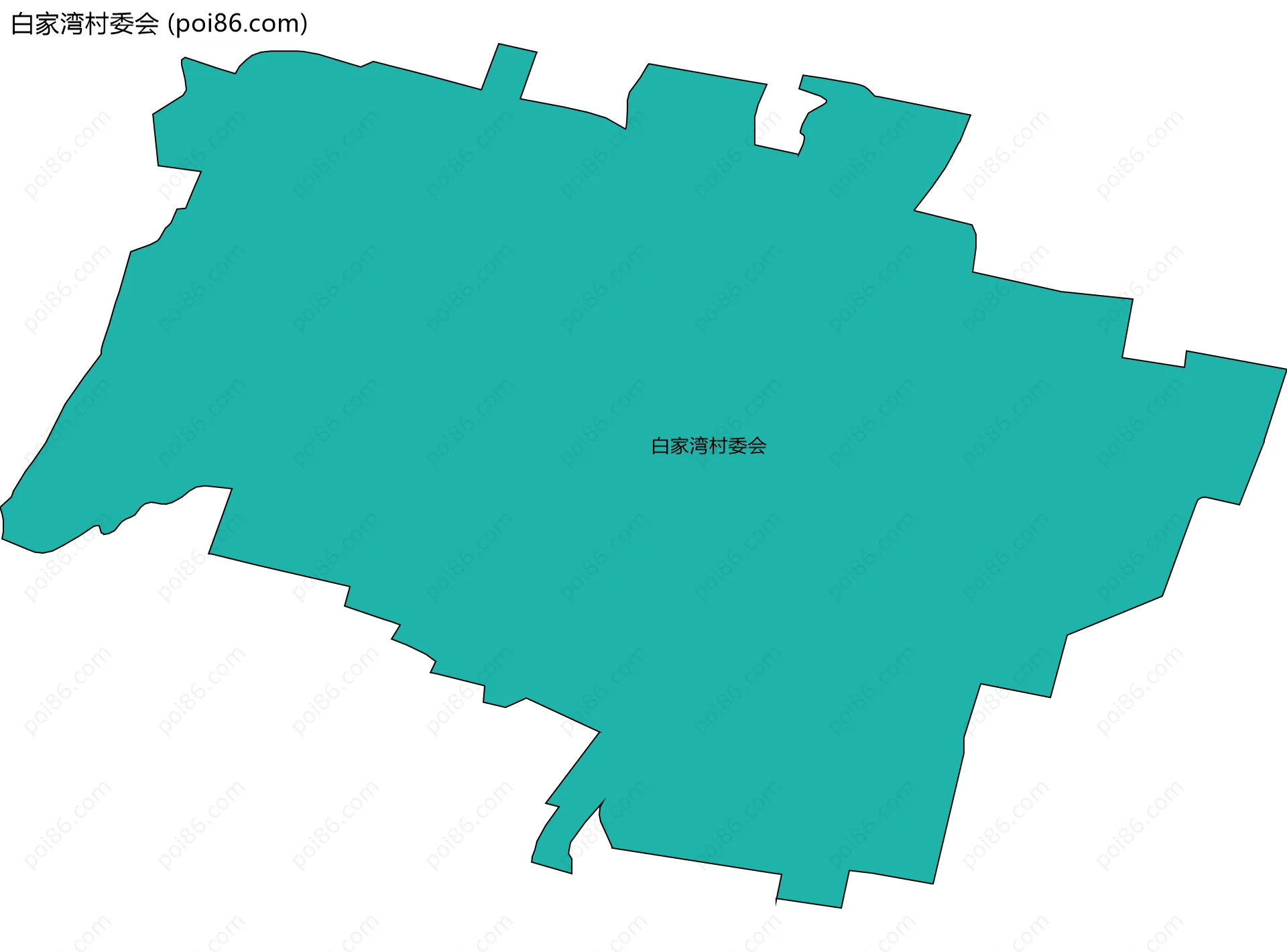 白家湾村委会边界地图