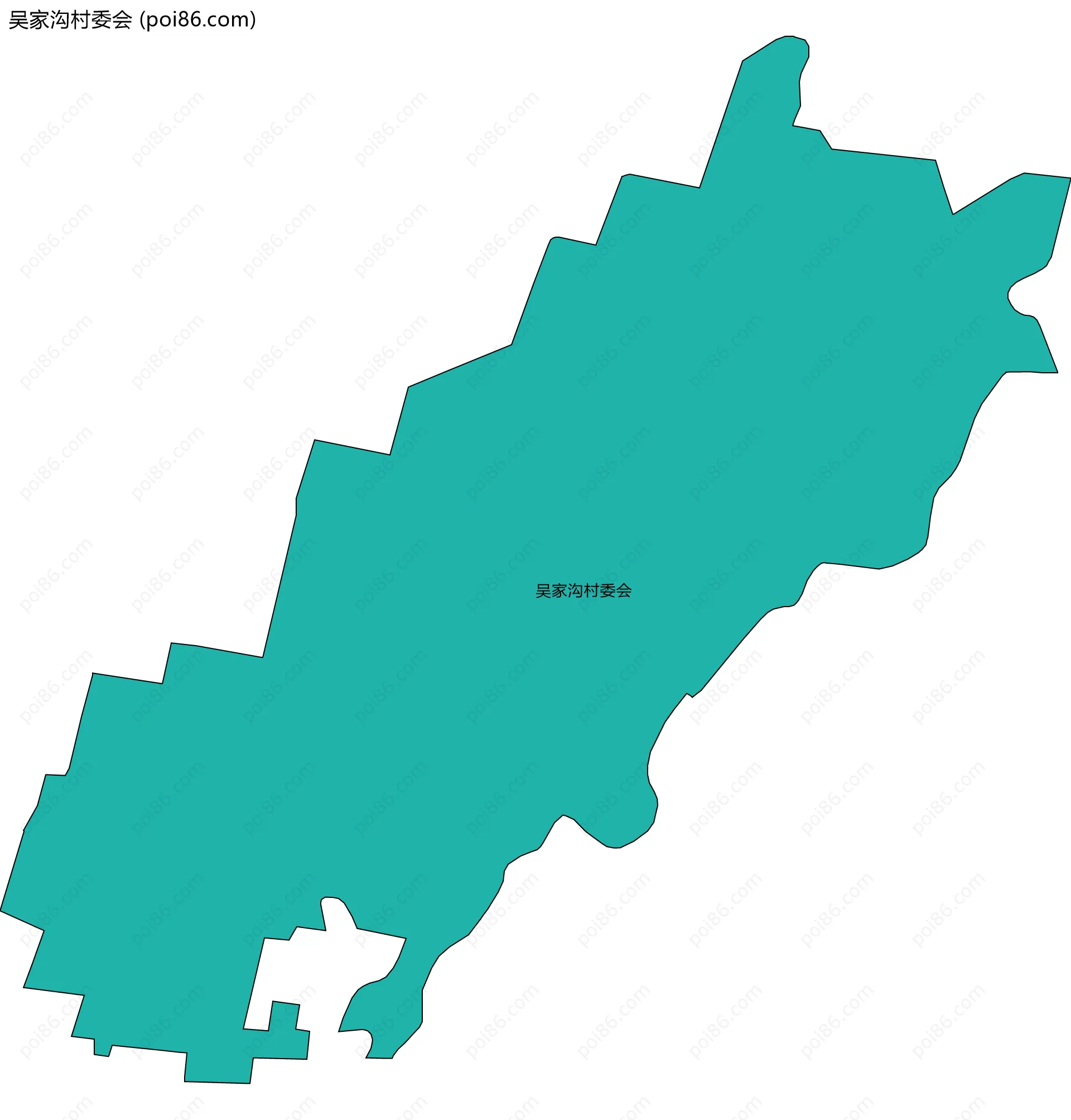 吴家沟村委会边界地图