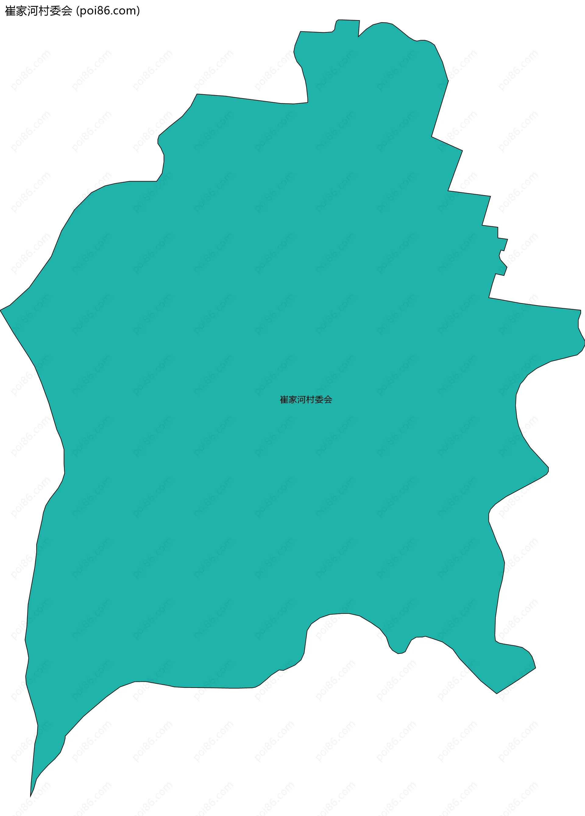 崔家河村委会边界地图