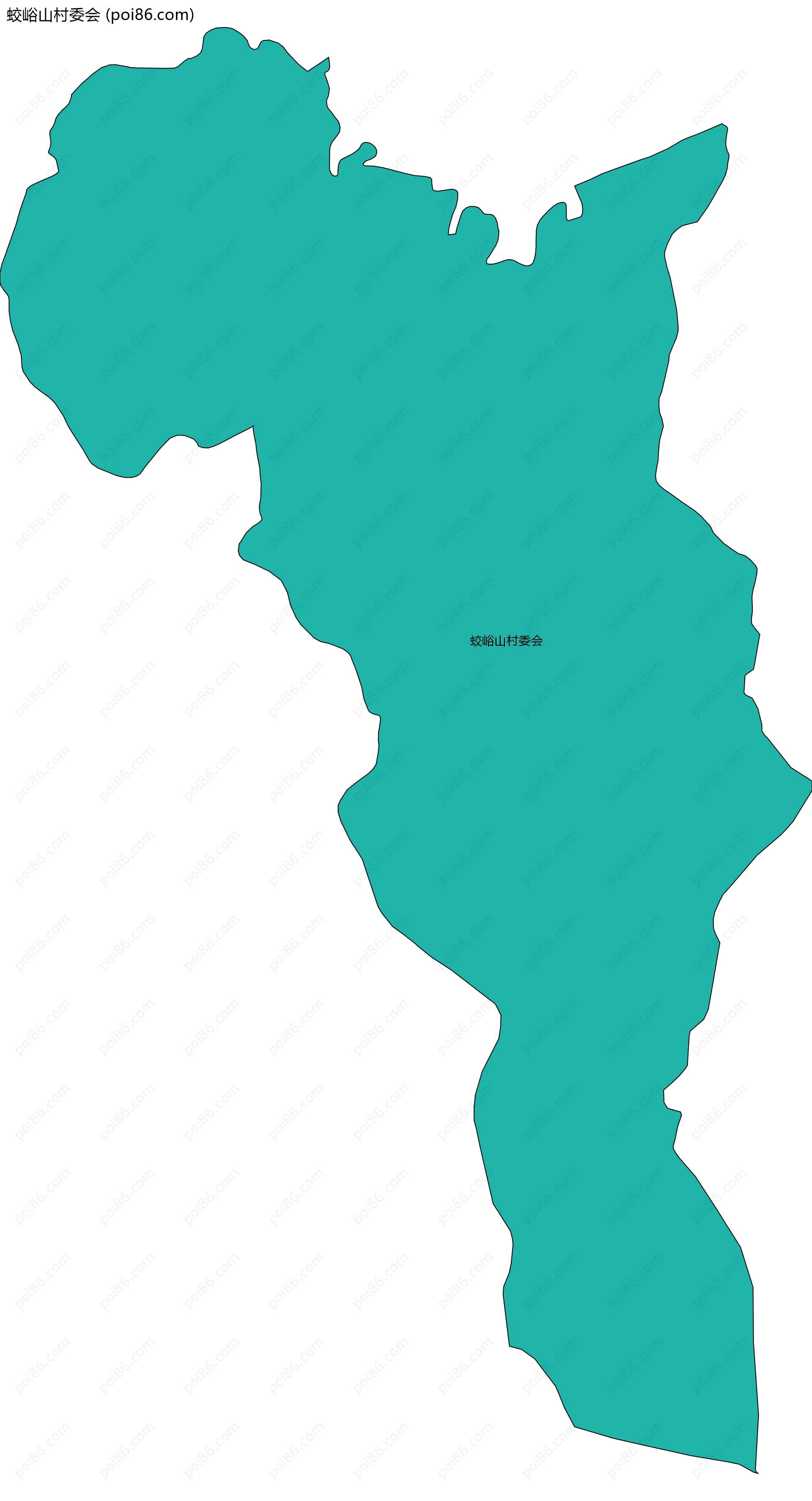 蛟峪山村委会边界地图