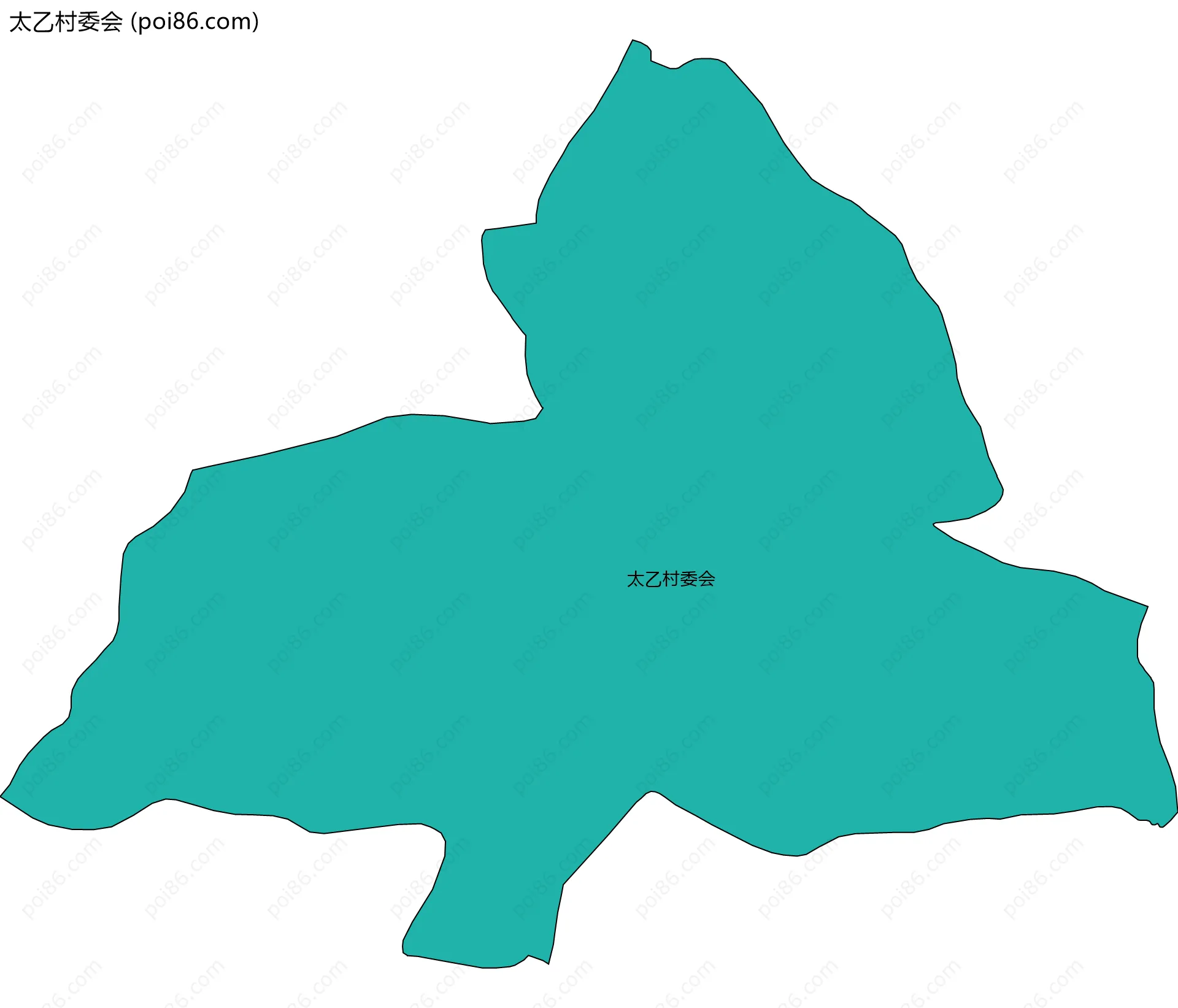 太乙村委会边界地图
