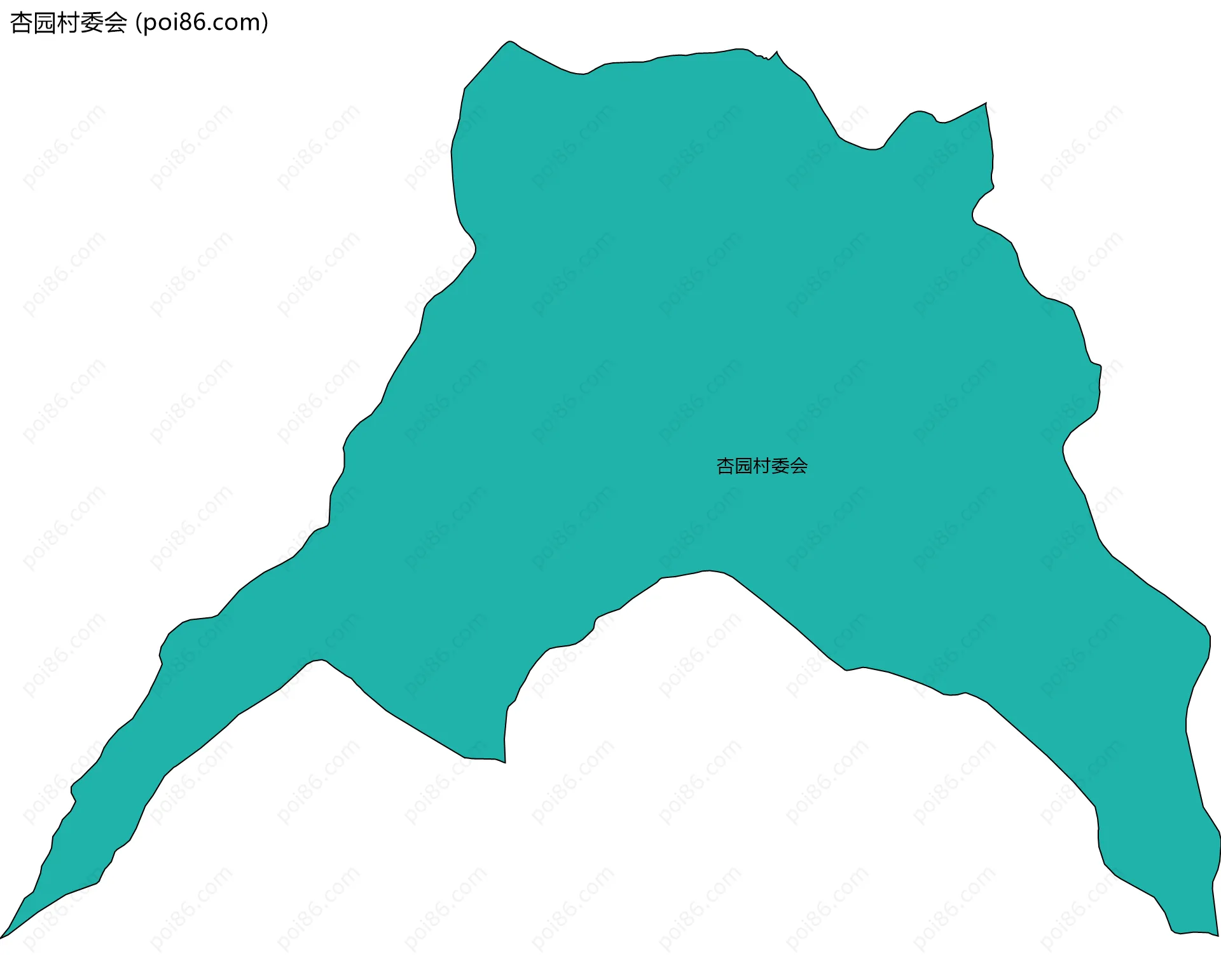 杏园村委会边界地图