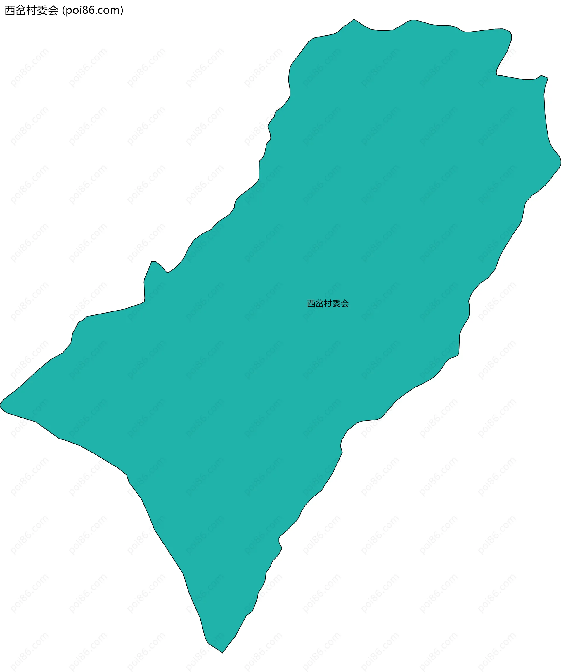 西岔村委会边界地图