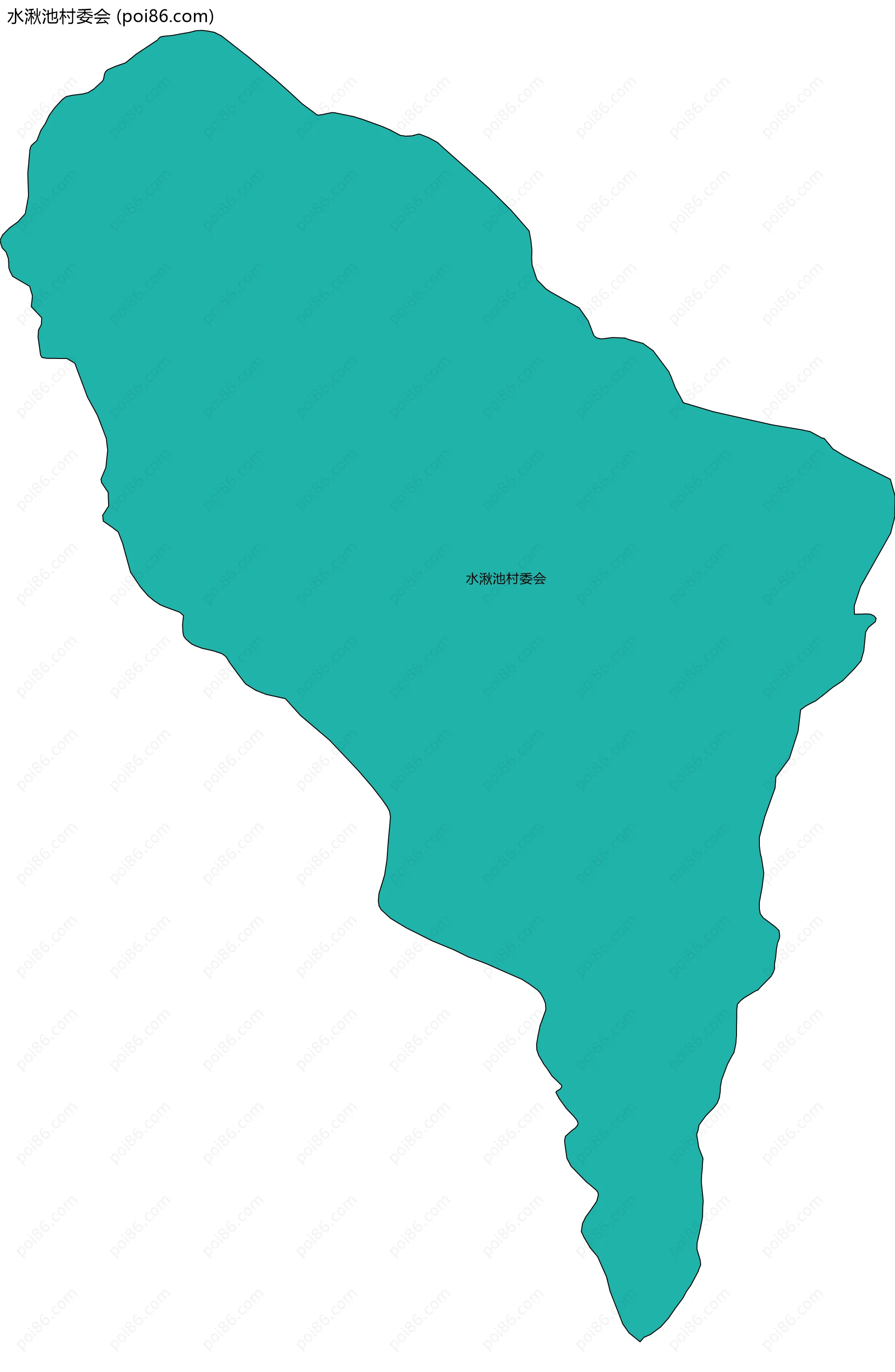 水湫池村委会边界地图