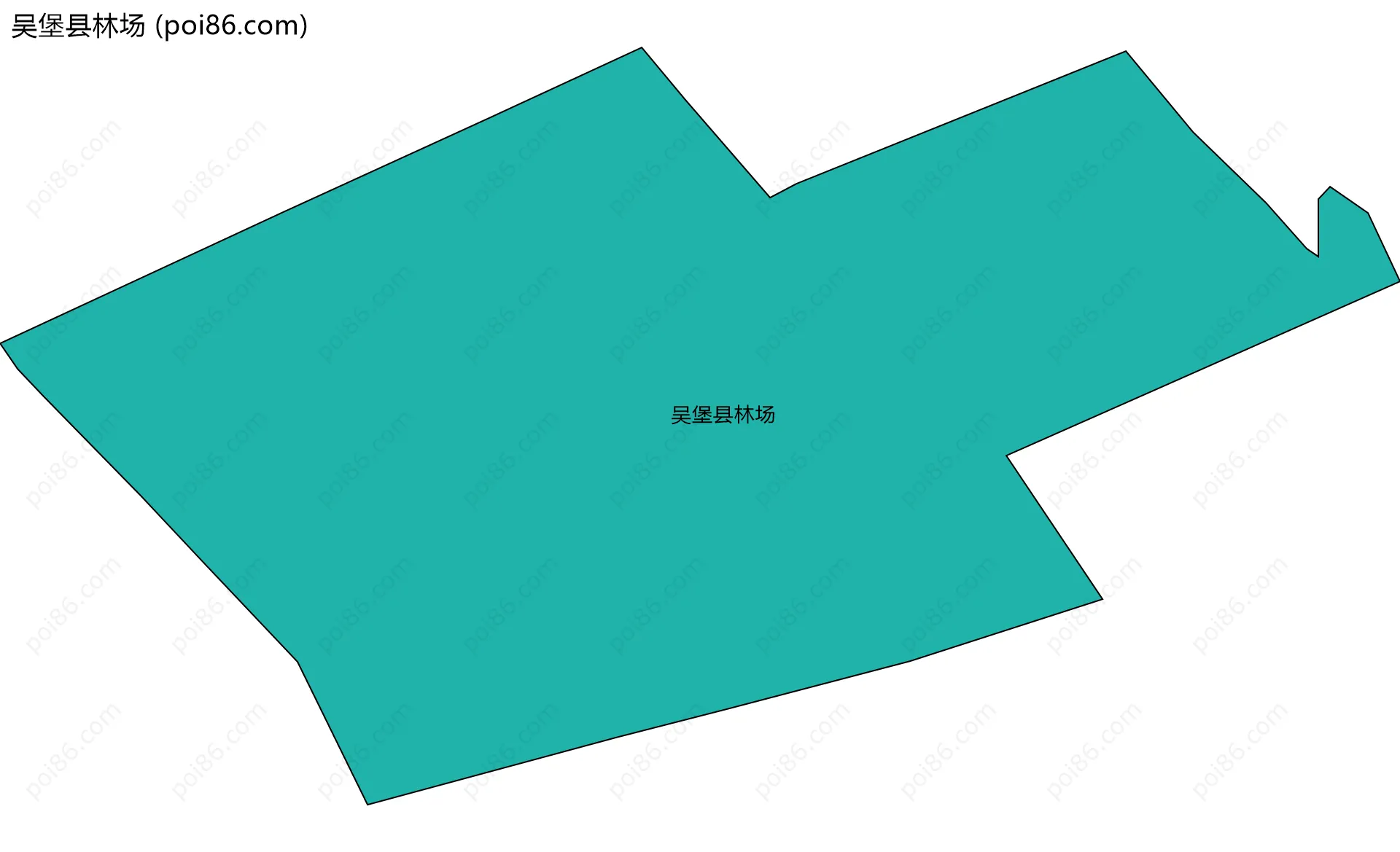 吴堡县林场边界地图(五级行政区划)