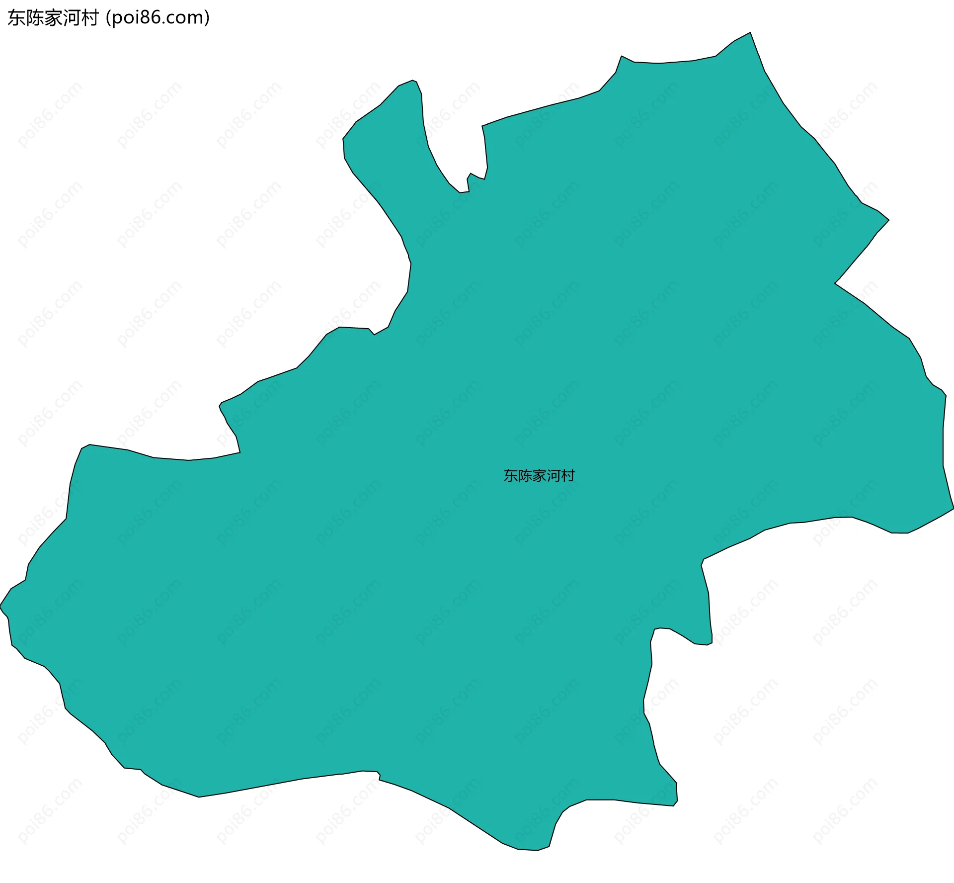 东陈家河村边界地图