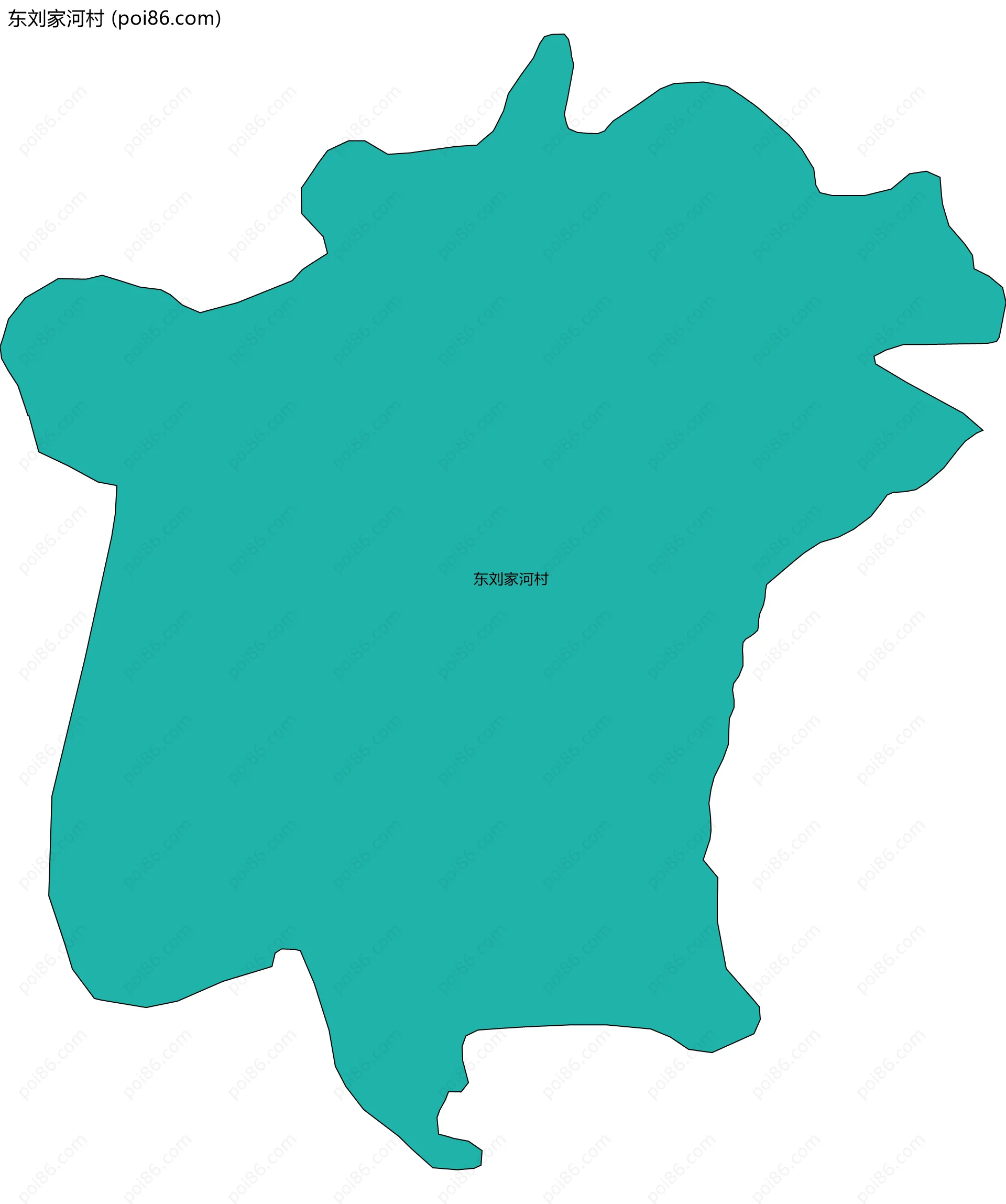 东刘家河村边界地图