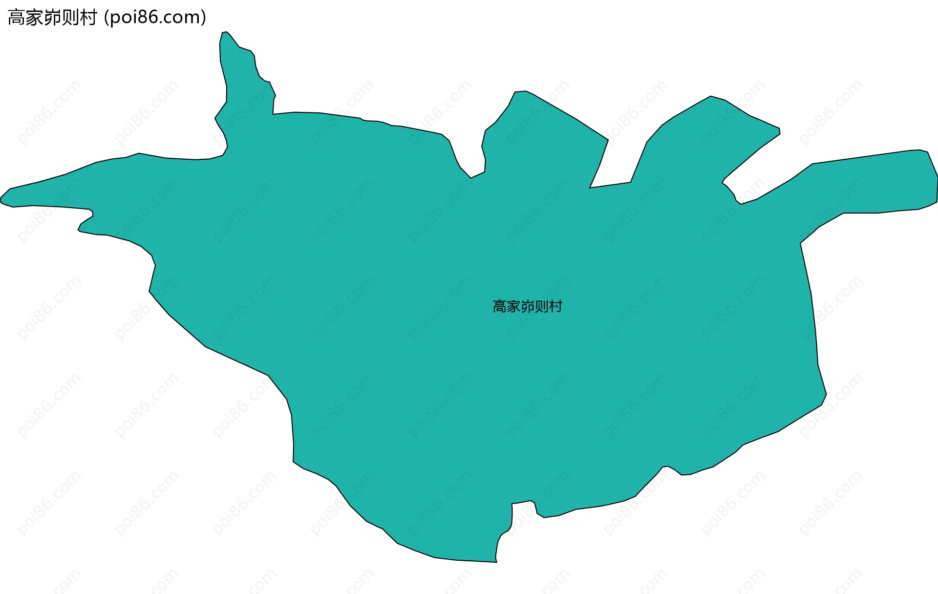 高家峁则村边界地图