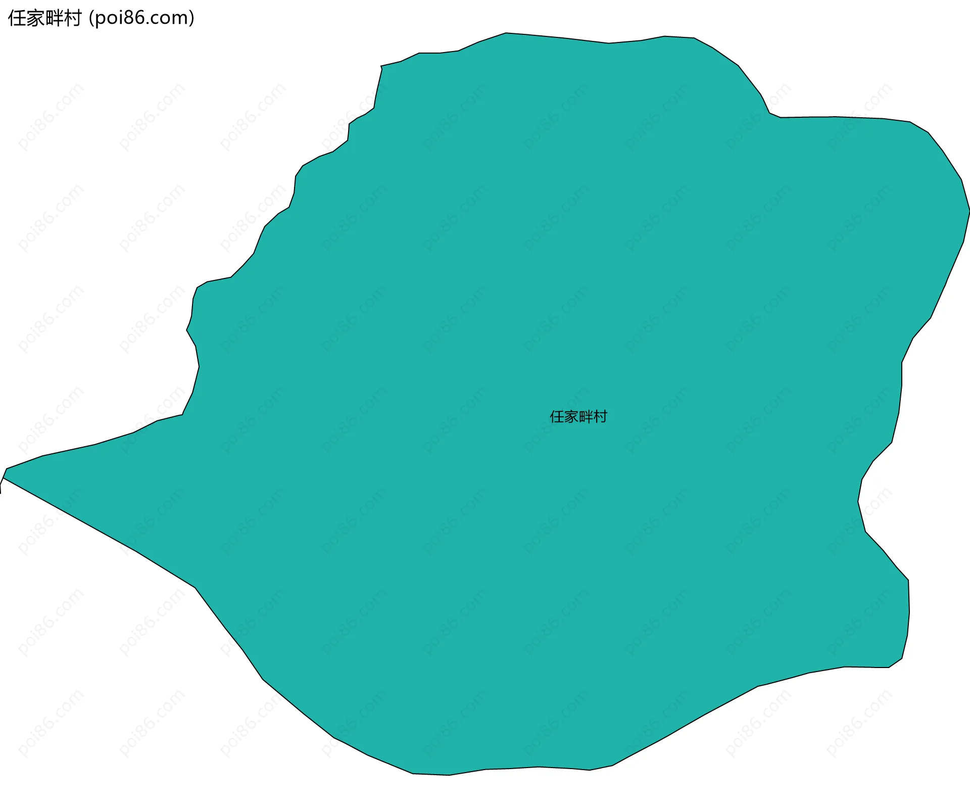 任家畔村边界地图