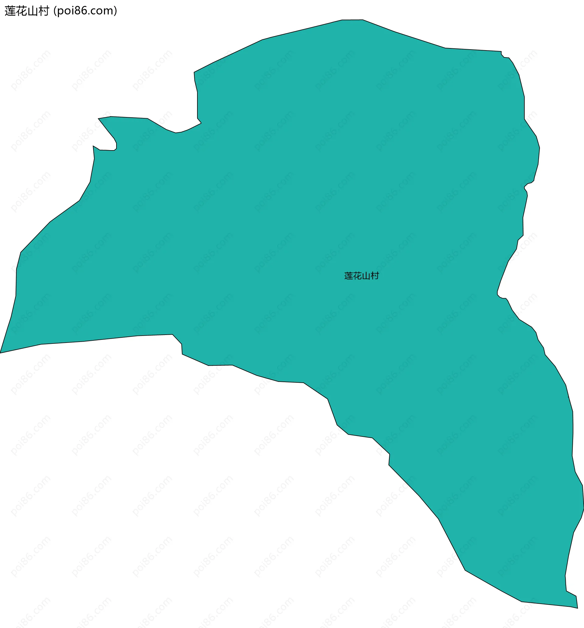莲花山村边界地图