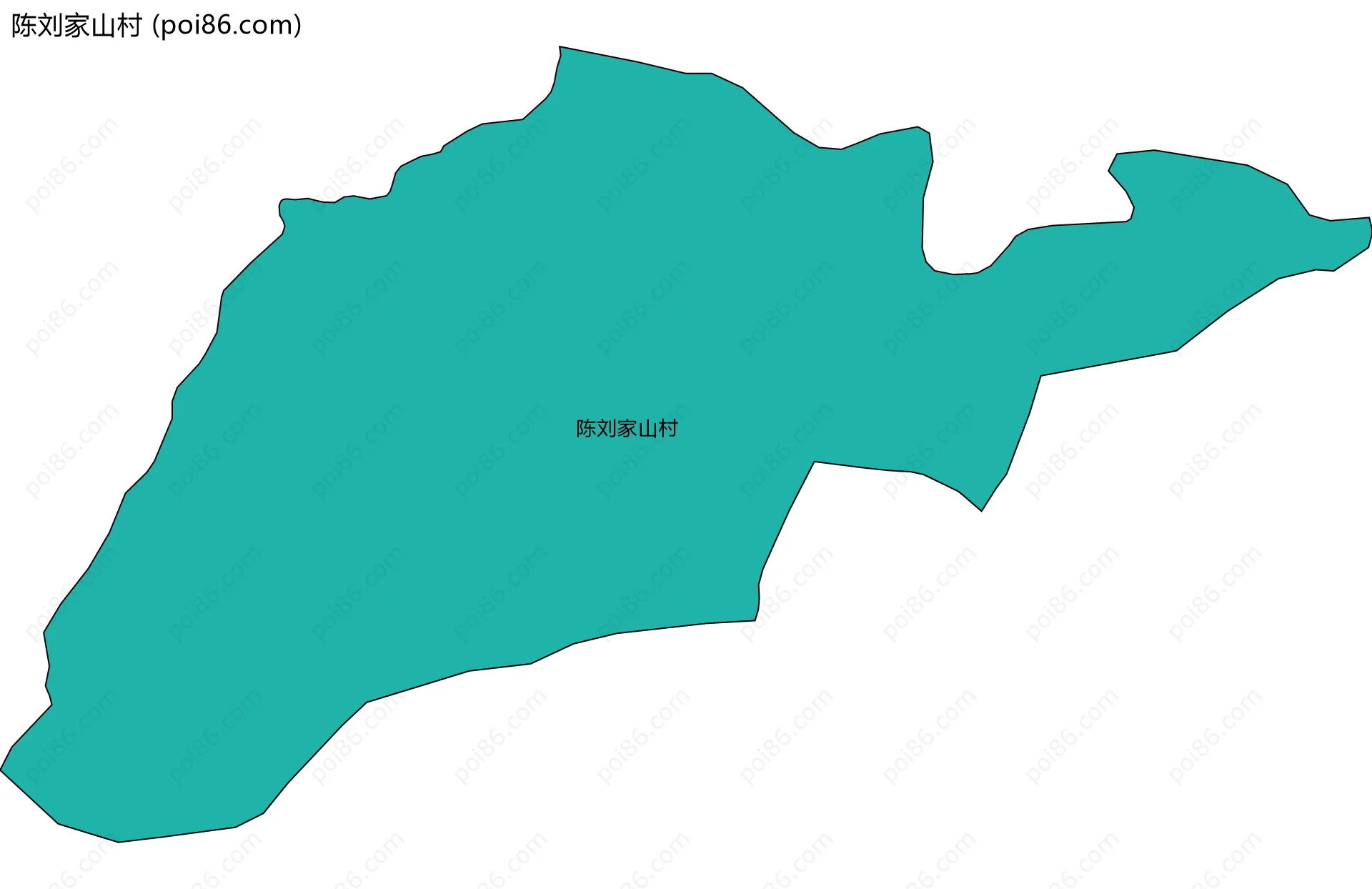 陈刘家山村边界地图