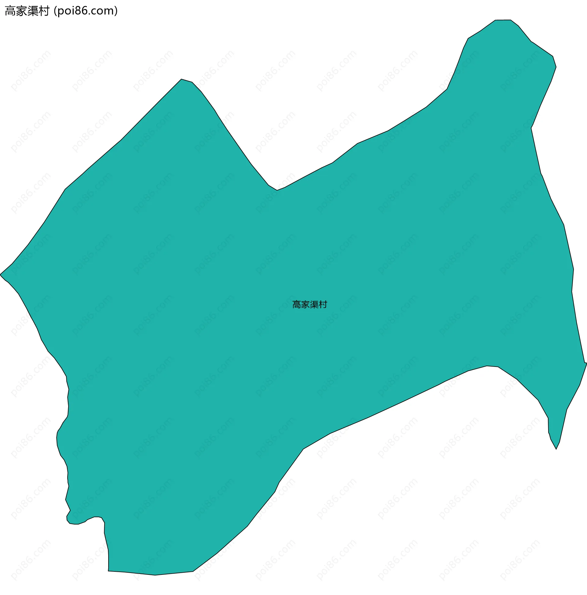 高家渠村边界地图