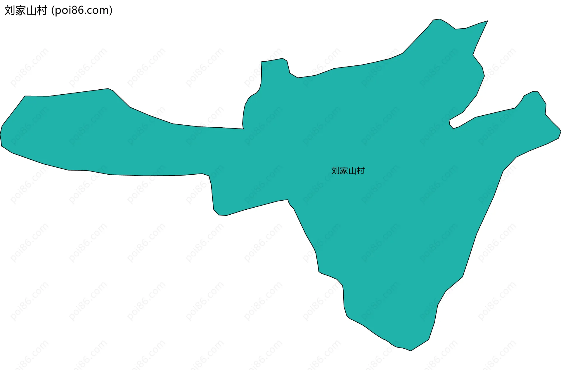 刘家山村边界地图