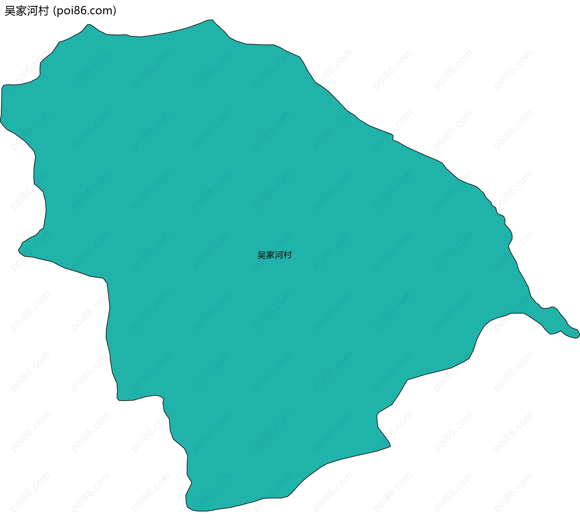 吴家河村边界地图