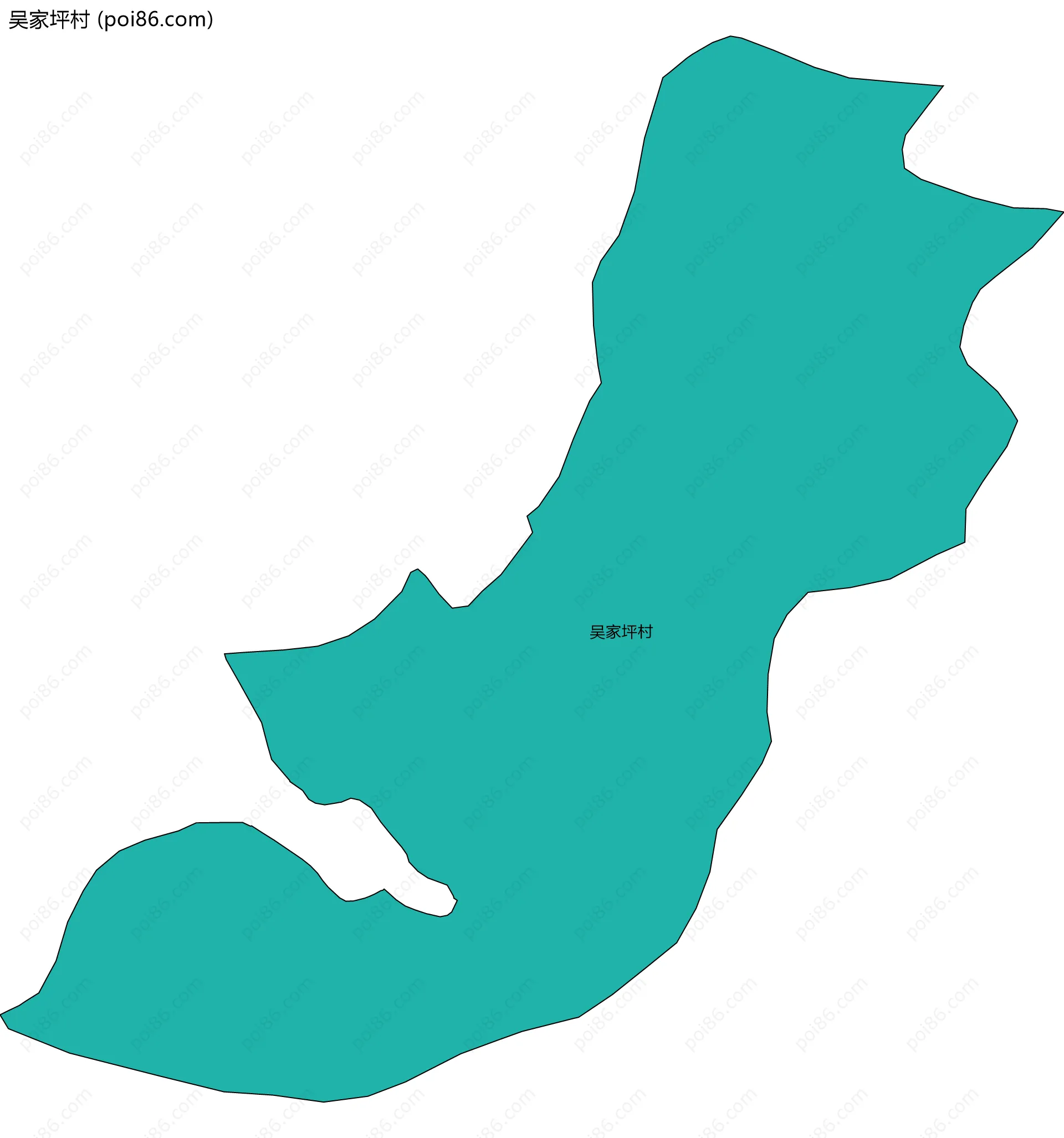 吴家坪村边界地图