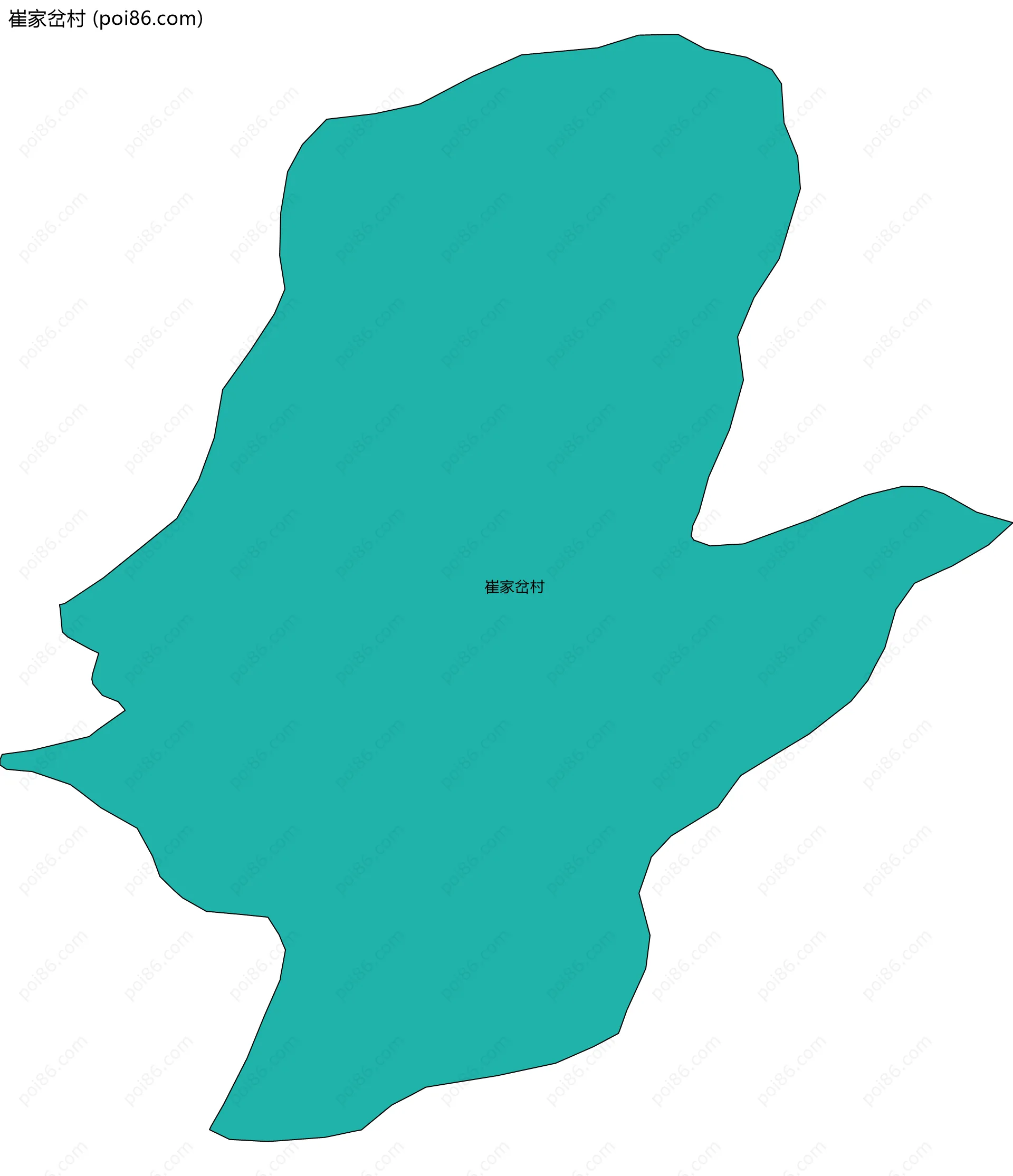 崔家岔村边界地图