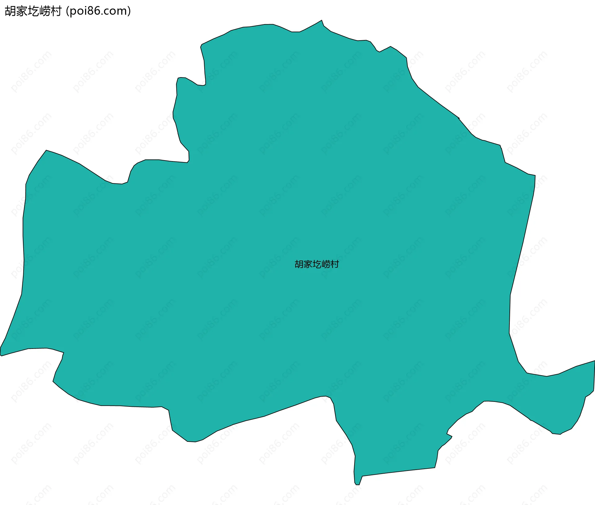 胡家圪崂村边界地图