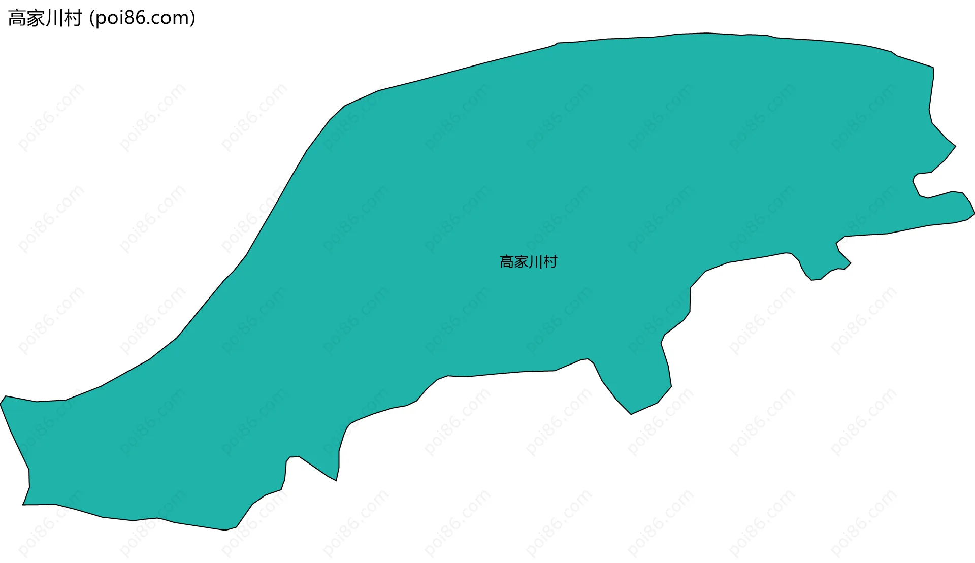 高家川村边界地图