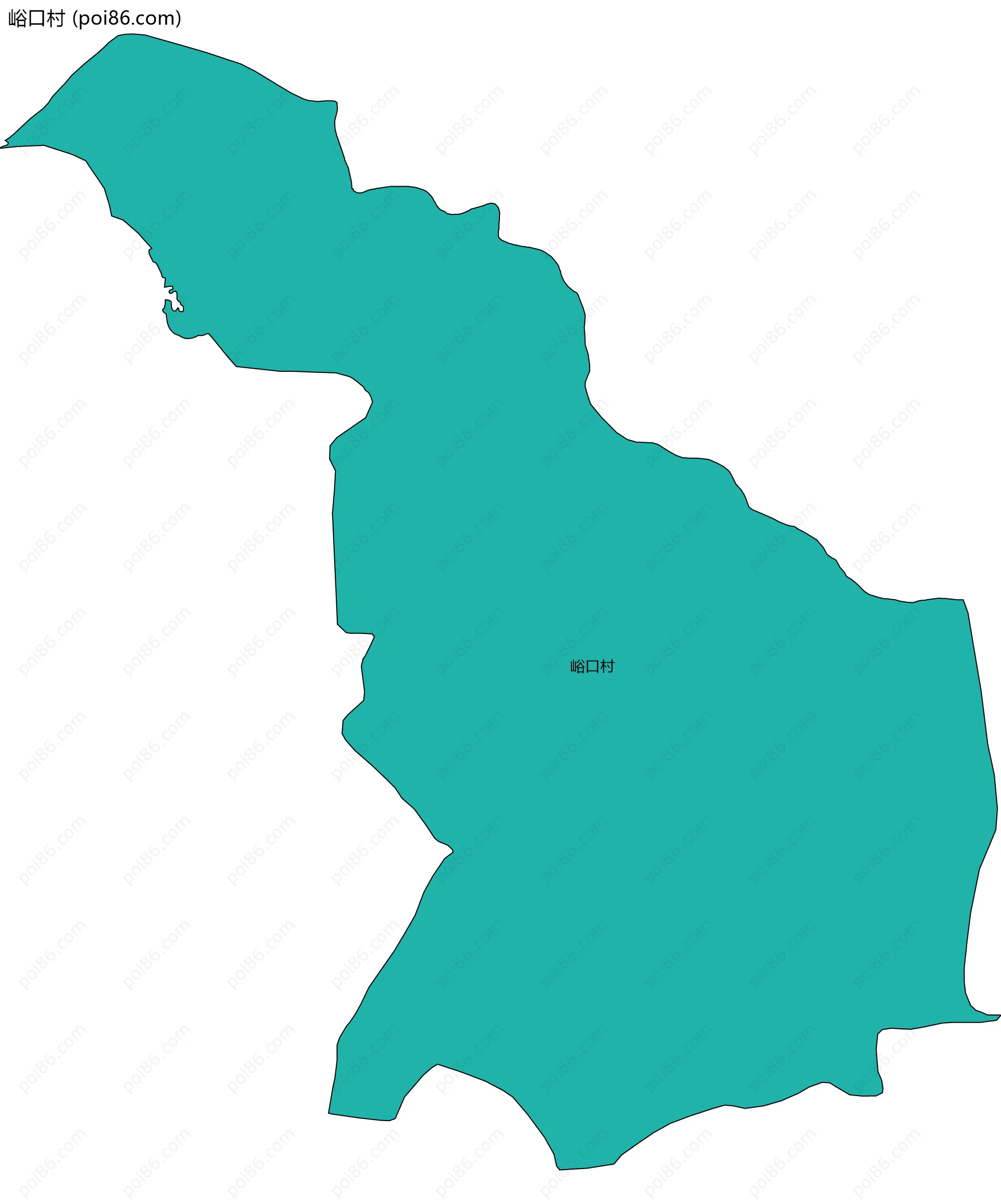 峪口村边界地图