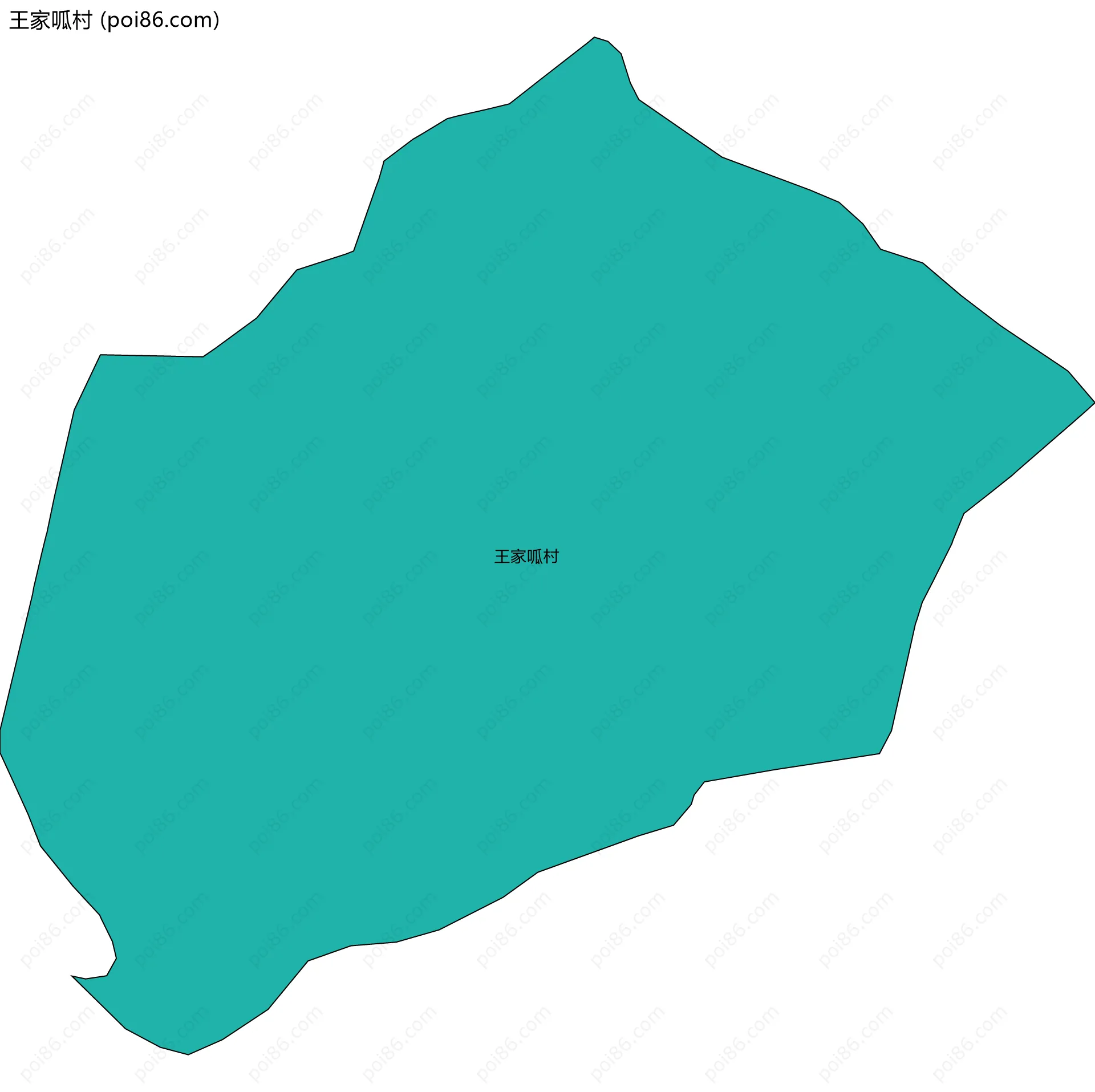 王家呱村边界地图