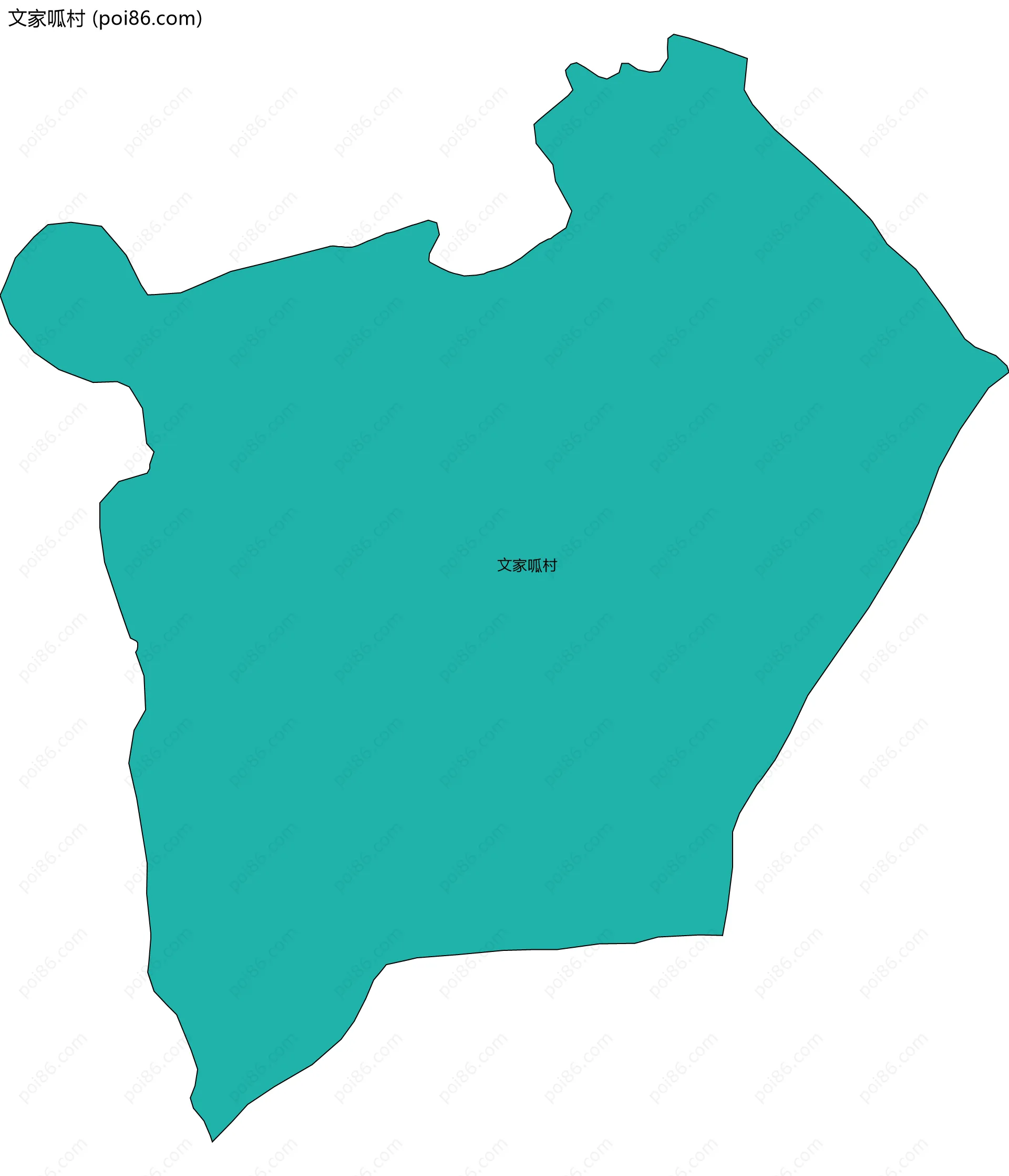 文家呱村边界地图