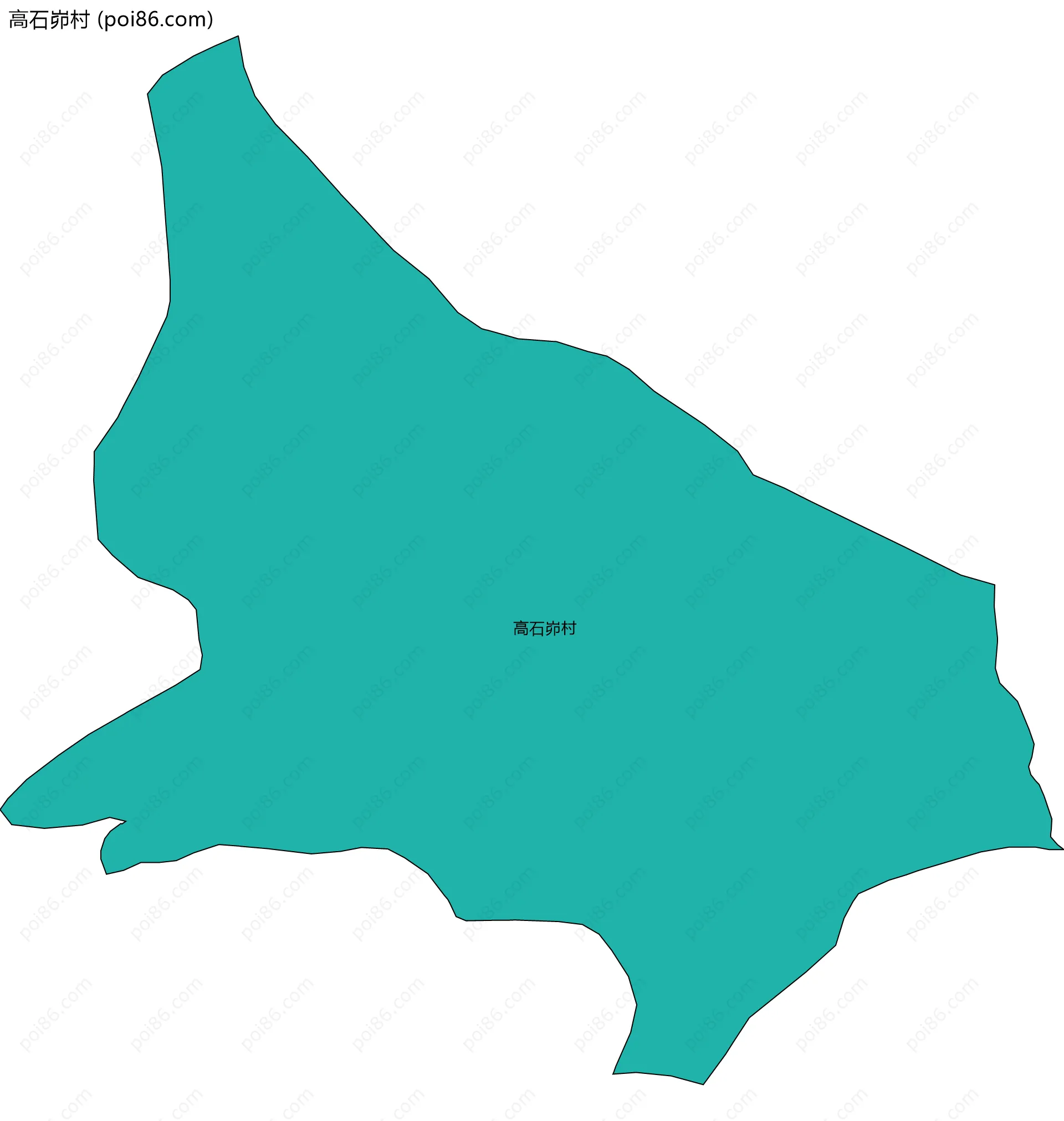 高石峁村边界地图