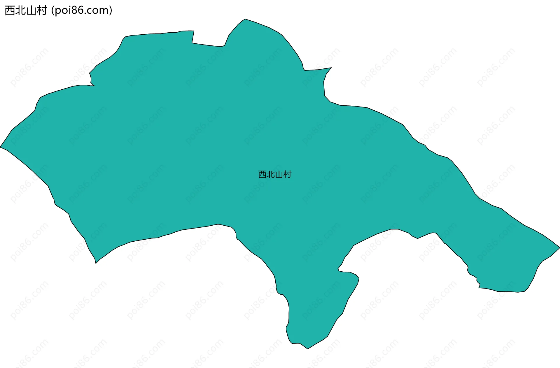 西北山村边界地图