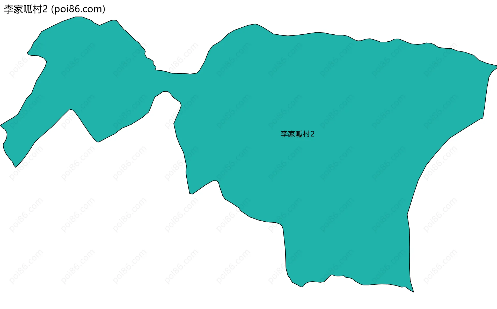 李家呱村2边界地图