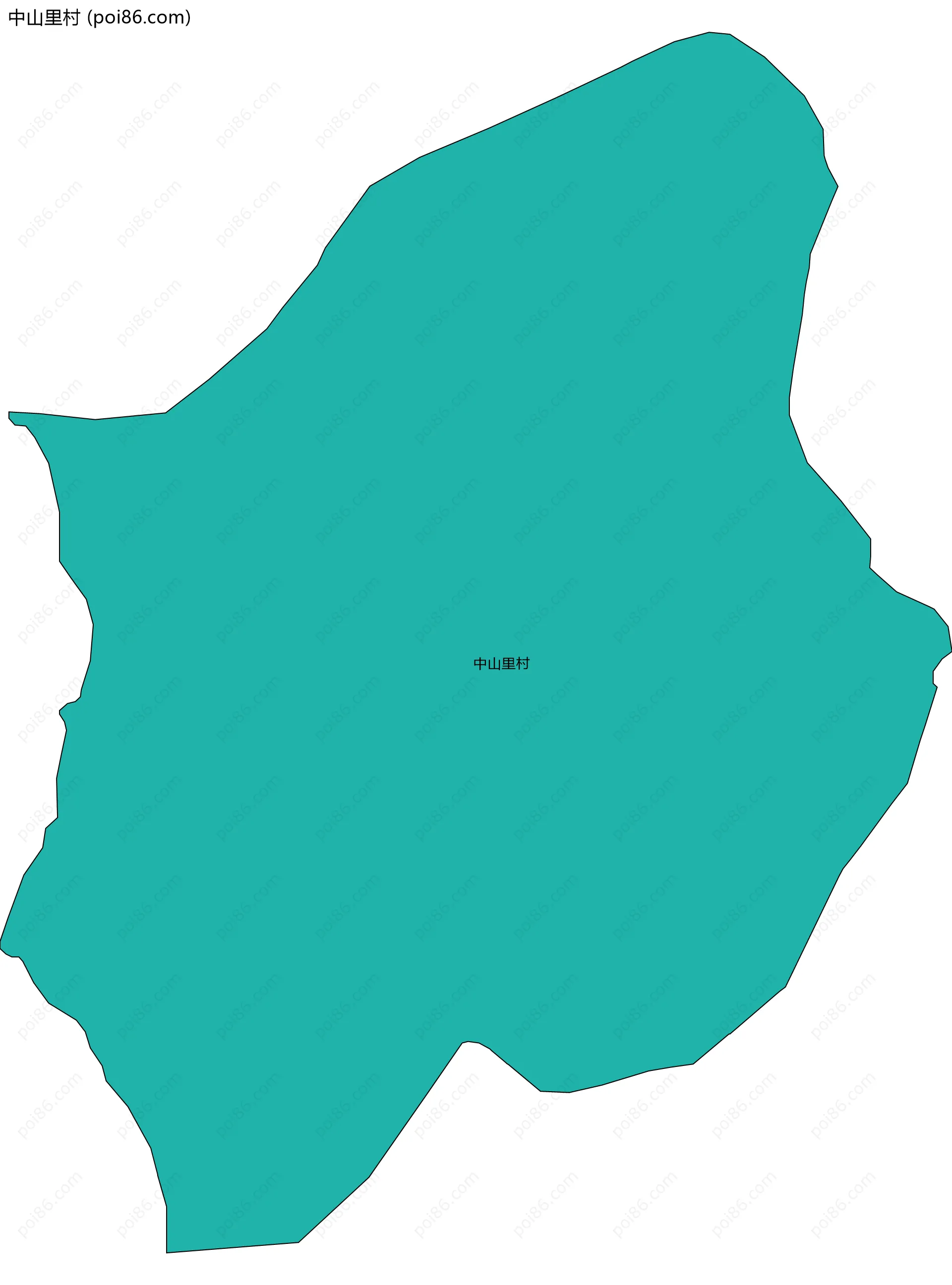 中山里村边界地图